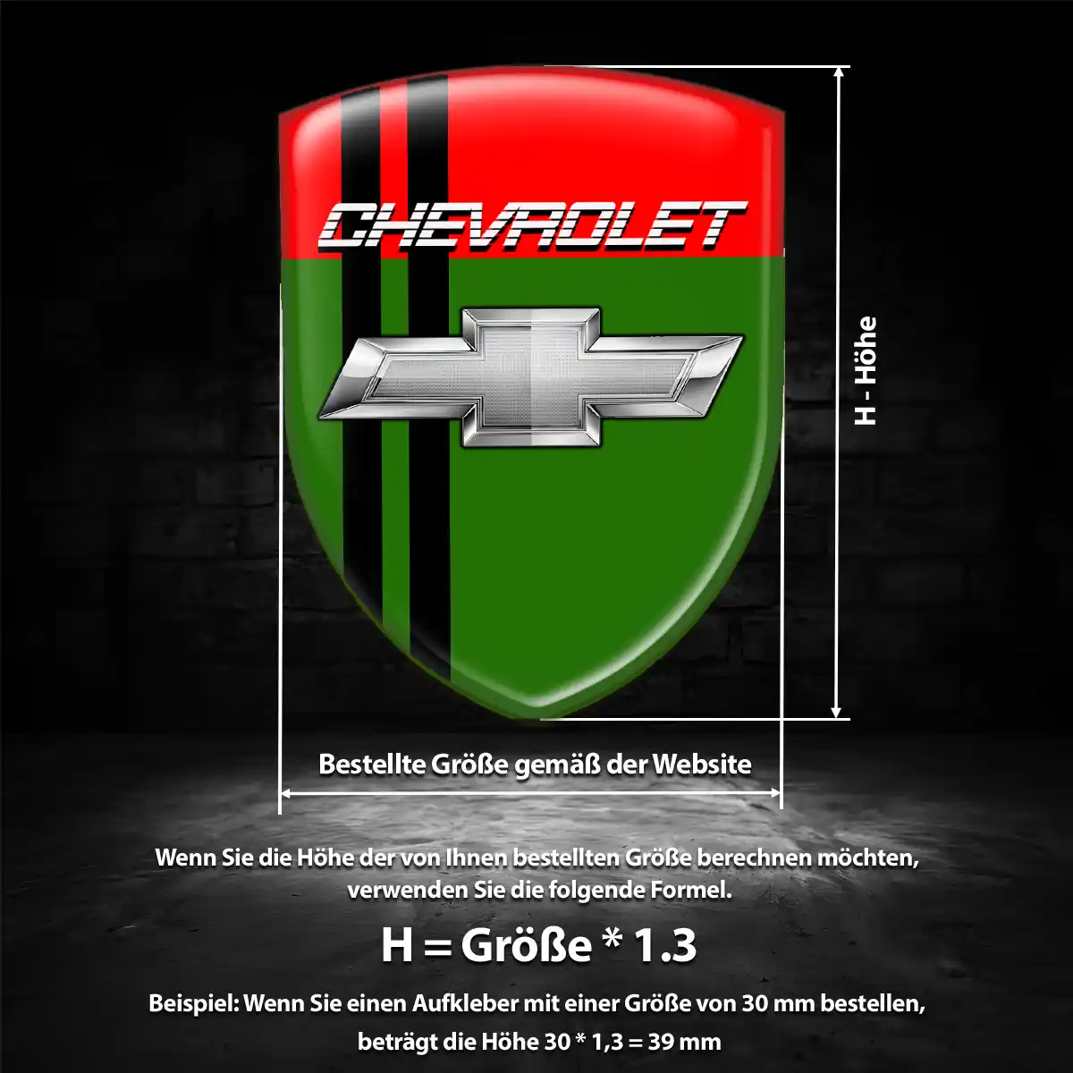 Chevrolet Aufkleber Wappen Stilvolles Design