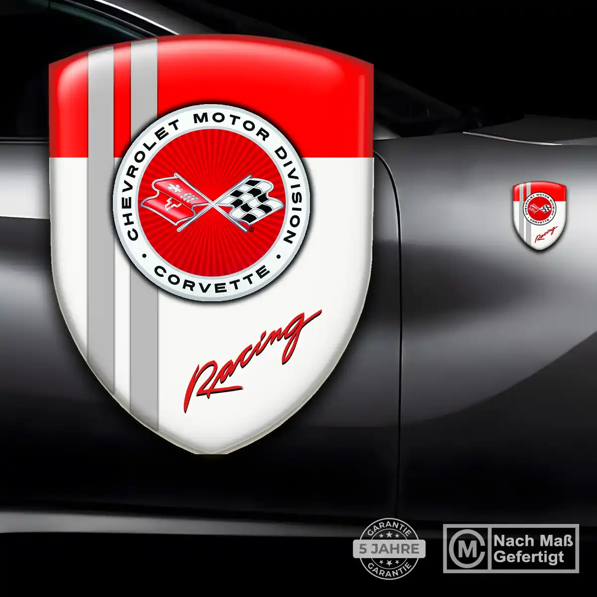 Chevrolet Corvette 3D Gel Aufkleber Emblem Auto Premiumqualität
