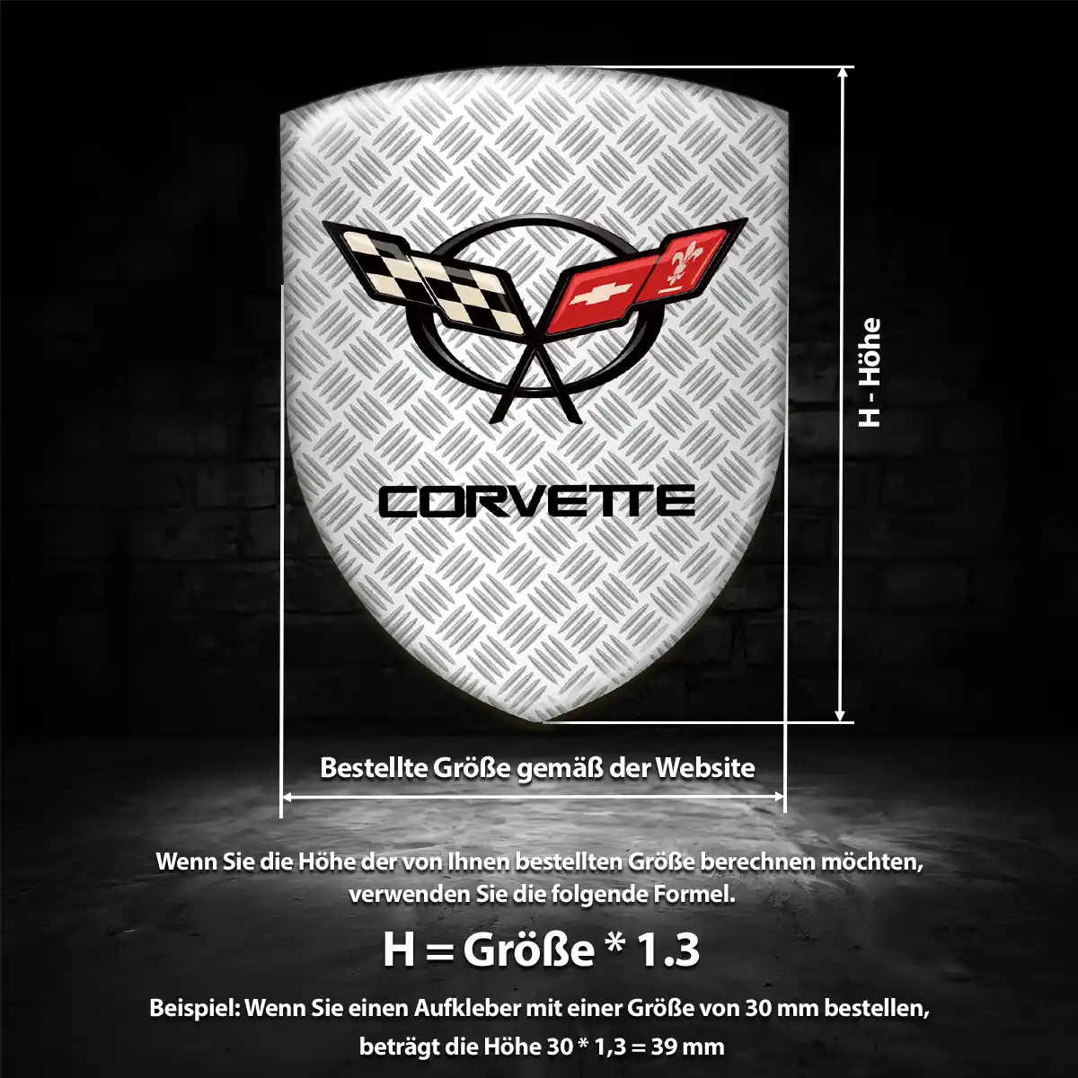 Chevrolet Corvette 3D Gel Aufkleber Emblem Limitierte Auflage