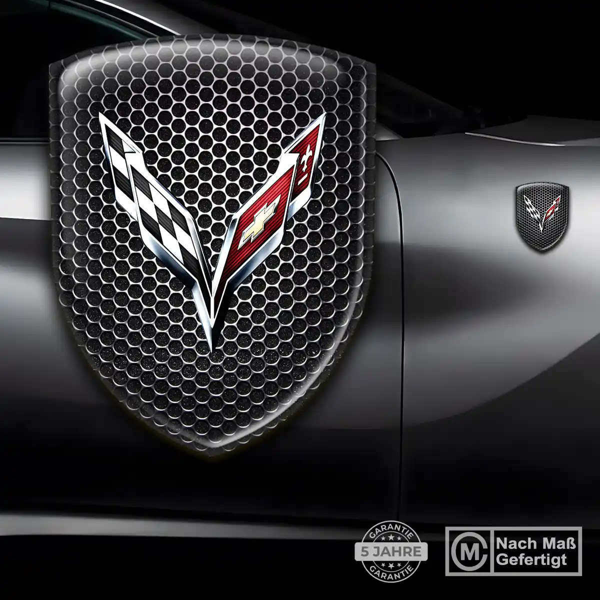Chevrolet Corvette 3D Gel Aufkleber Emblem Premium-Edition