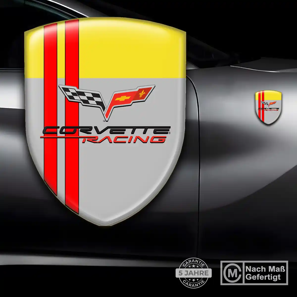 Chevrolet Corvette 3D Gel Aufkleber Premiumqualität