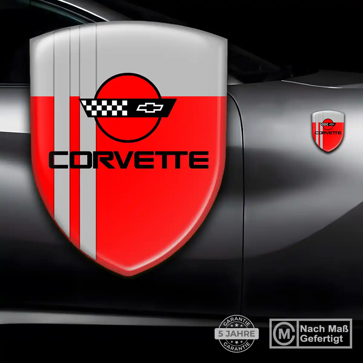 Chevrolet Corvette 3D Gel Aufkleber Silikon Auto Limitierte Auflage