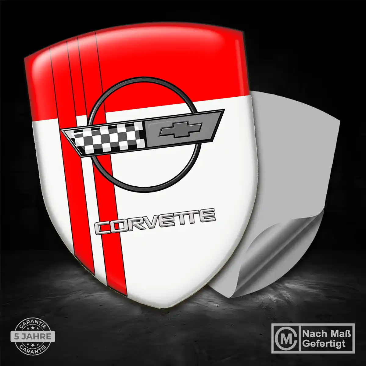 Chevrolet Corvette 3D Gel Aufkleber Silikon Auto Premium-Edition