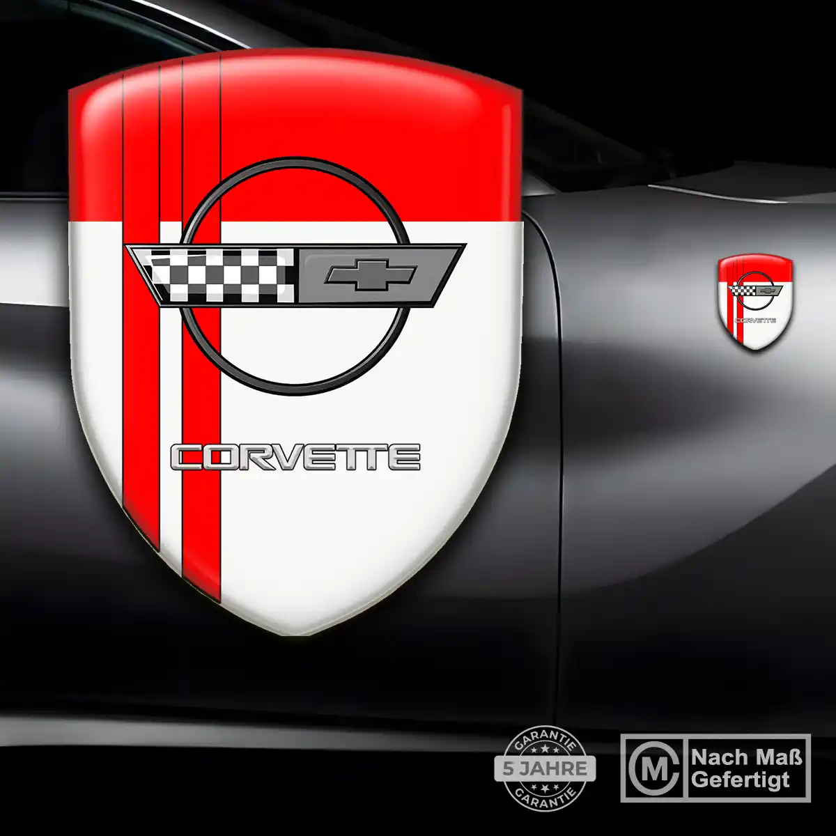 Chevrolet Corvette 3D Gel Aufkleber Silikon Auto Premium-Edition