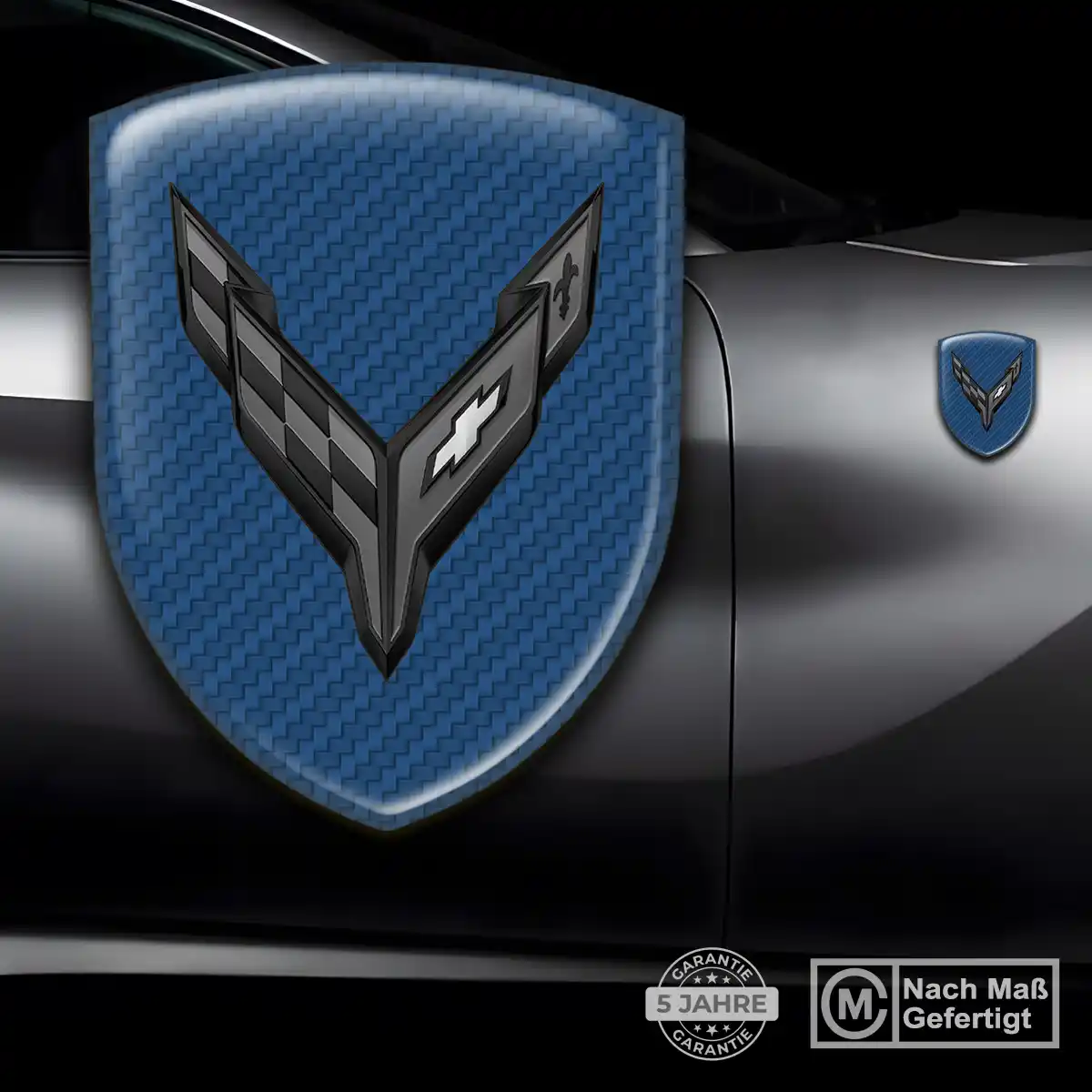 Chevrolet Corvette 3D Gel Aufkleber Silikon Auto Premiumqualität