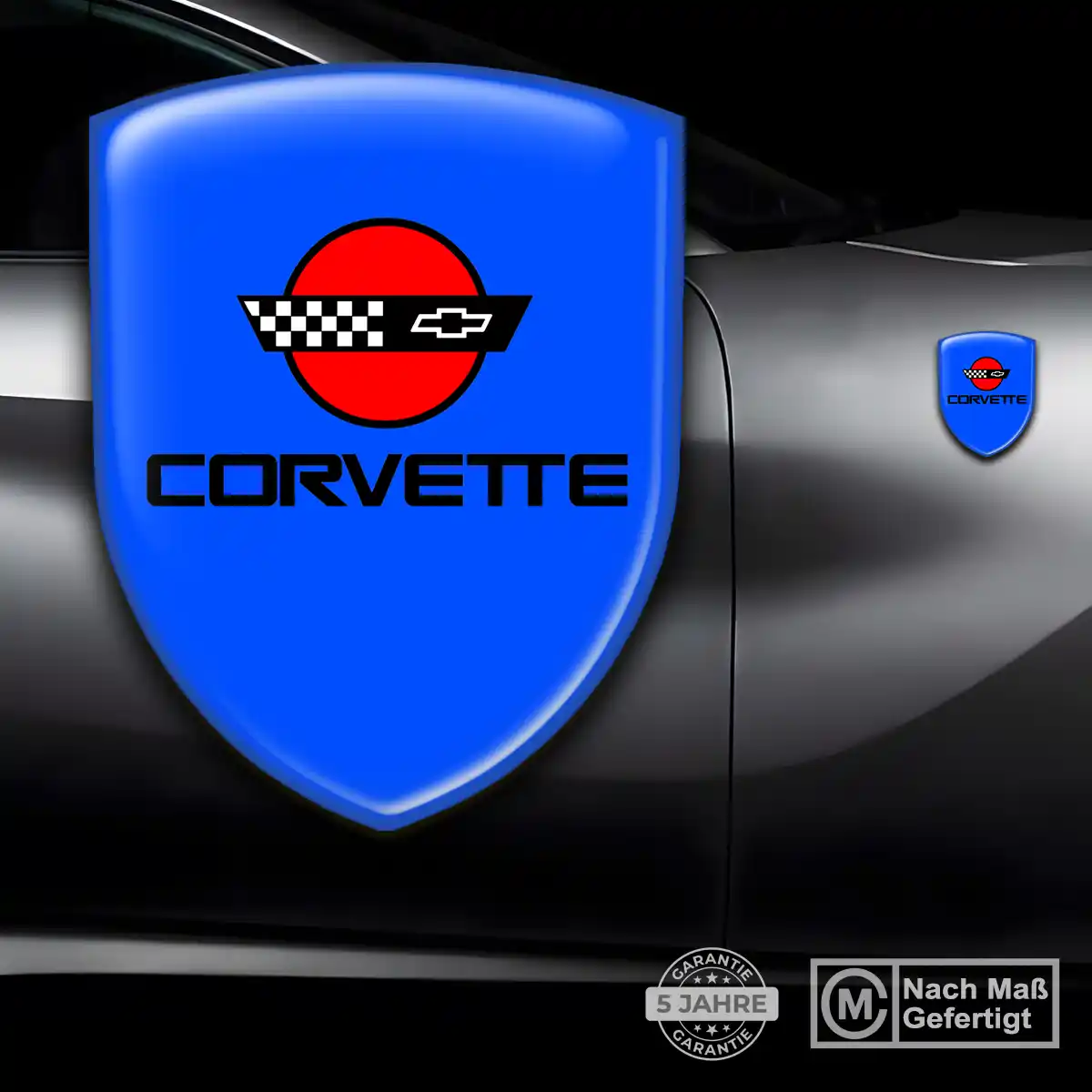 Chevrolet Corvette 3D Gel Aufkleber Silikon Limitierte Auflage
