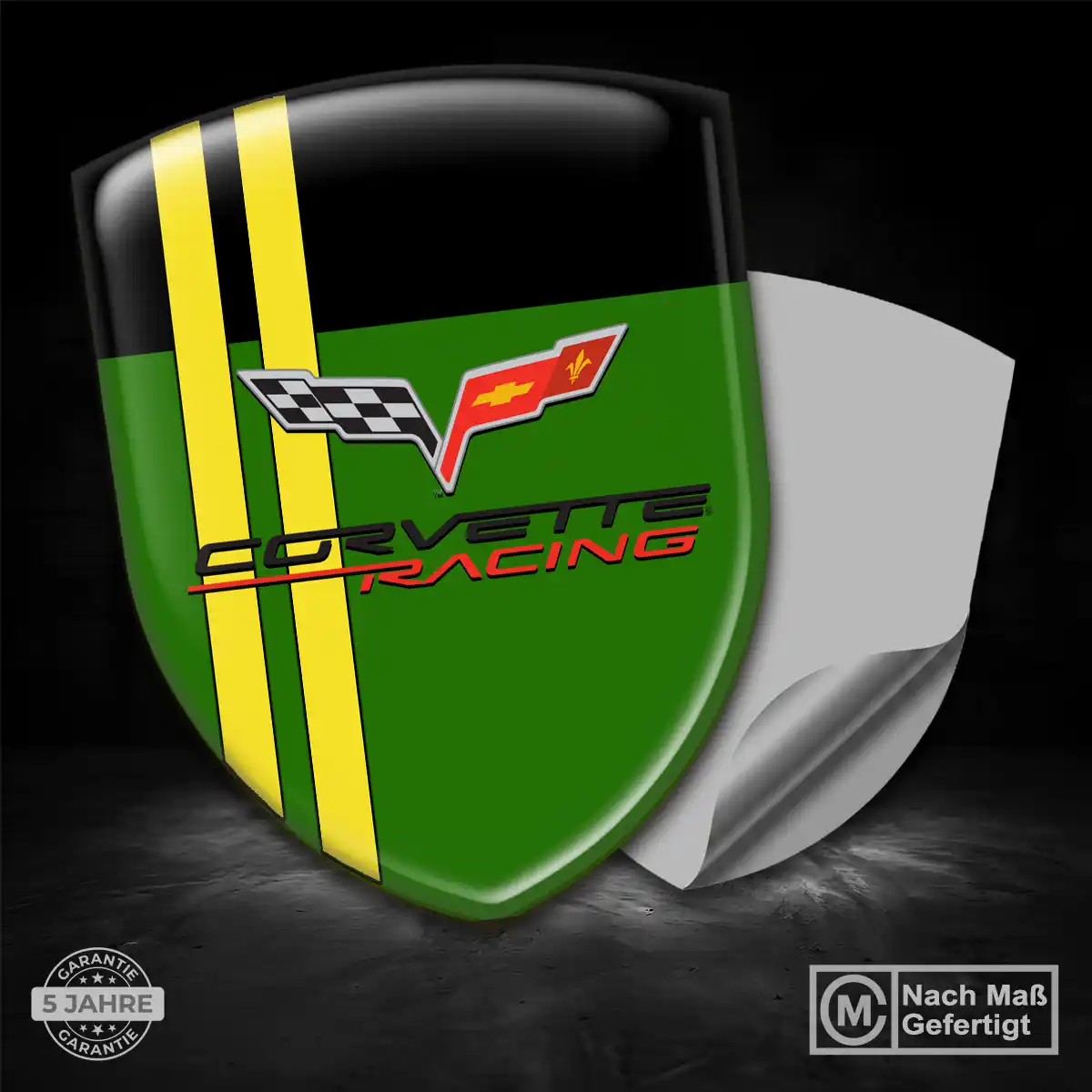 Chevrolet Corvette 3D Gel Aufkleber Silikon Premiumqualität