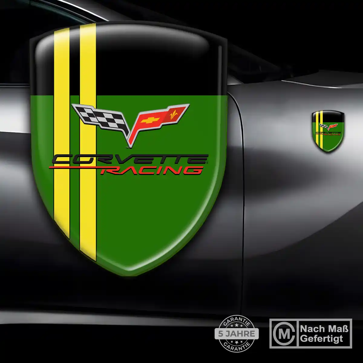 Chevrolet Corvette 3D Gel Aufkleber Silikon Premiumqualität