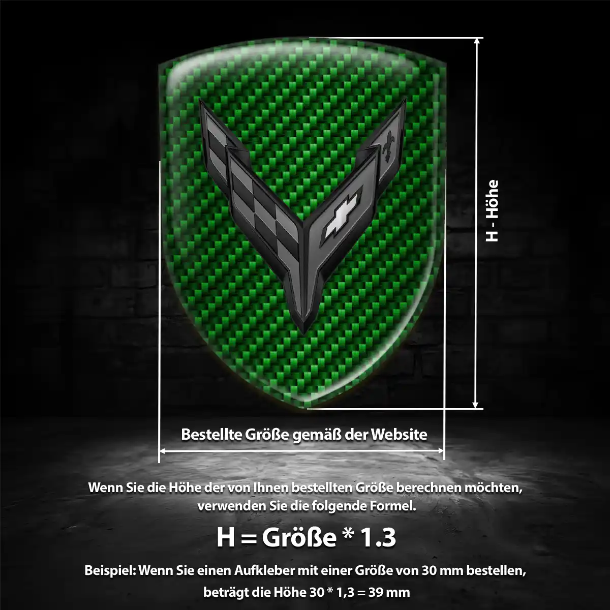 Chevrolet Corvette 3D Gel Aufkleber Wappen Auto Limitierte Auflage