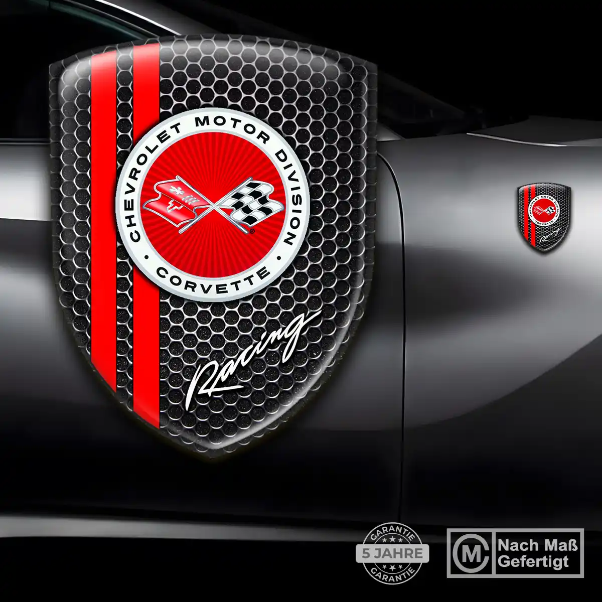 Chevrolet Corvette 3D Gel Aufkleber Wappen Limitierte Auflage