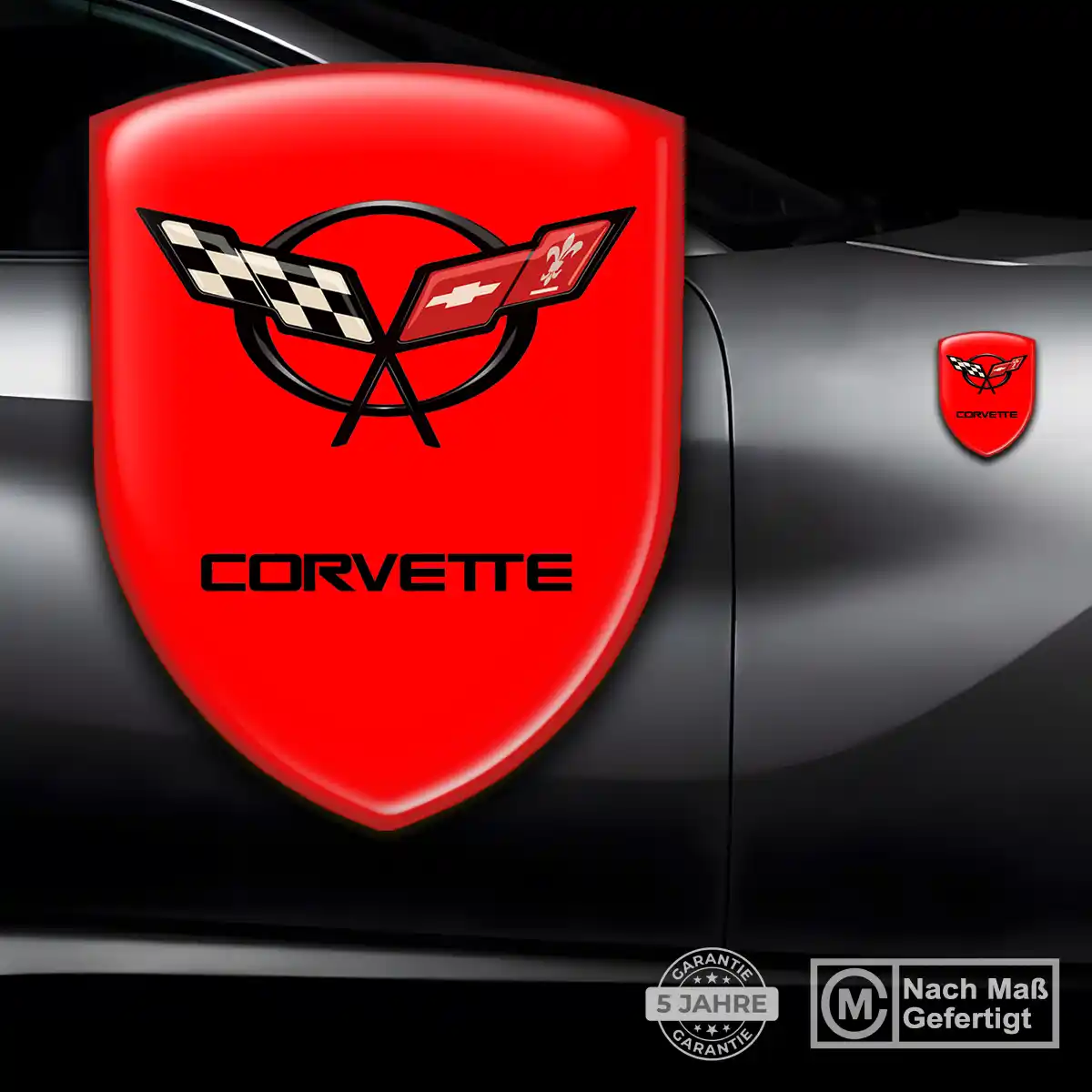 Chevrolet Corvette 3D Gel Aufkleber Wappen Luxus-Edition