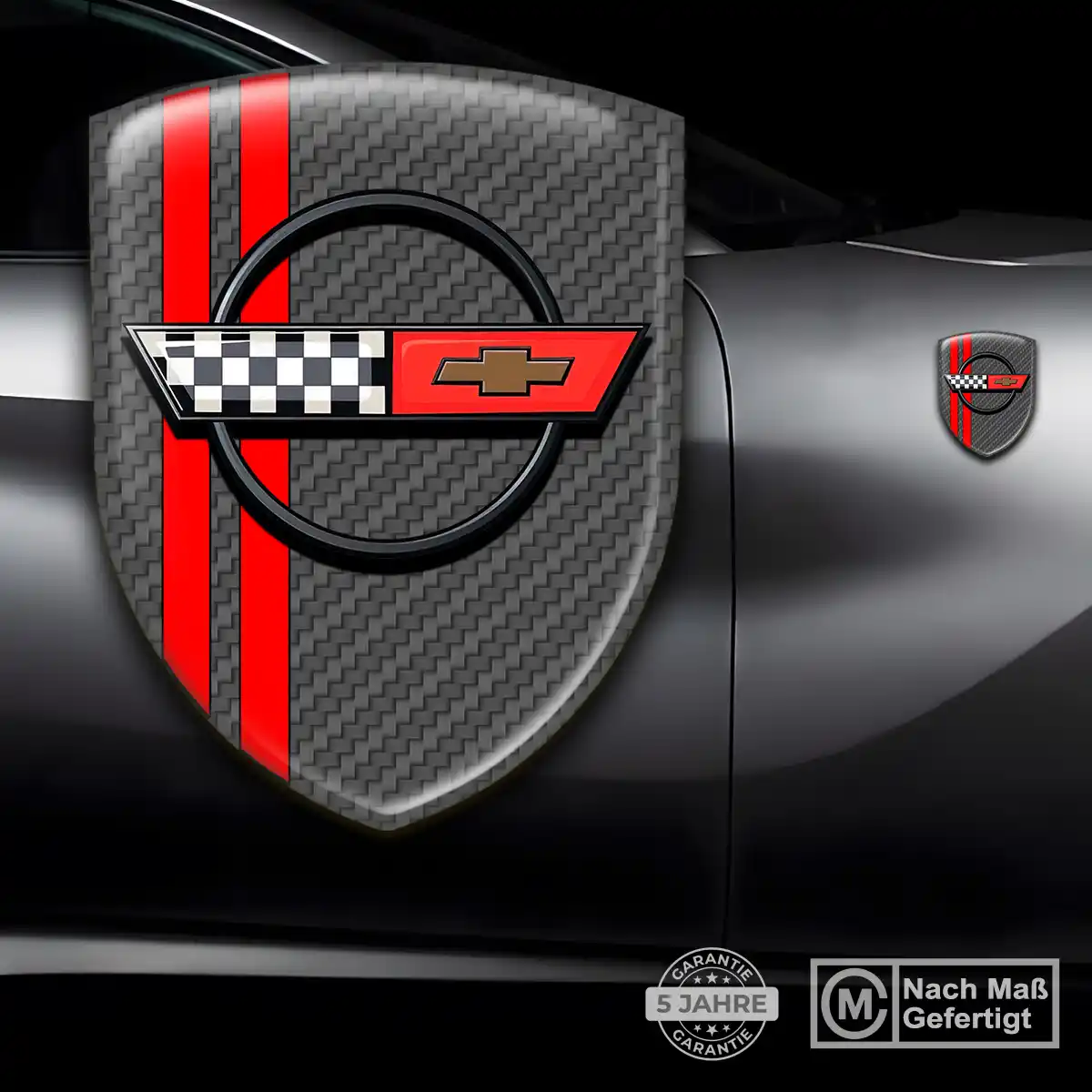 Chevrolet Corvette Aufkleber 3D Gel Emblem Limitierte Auflage