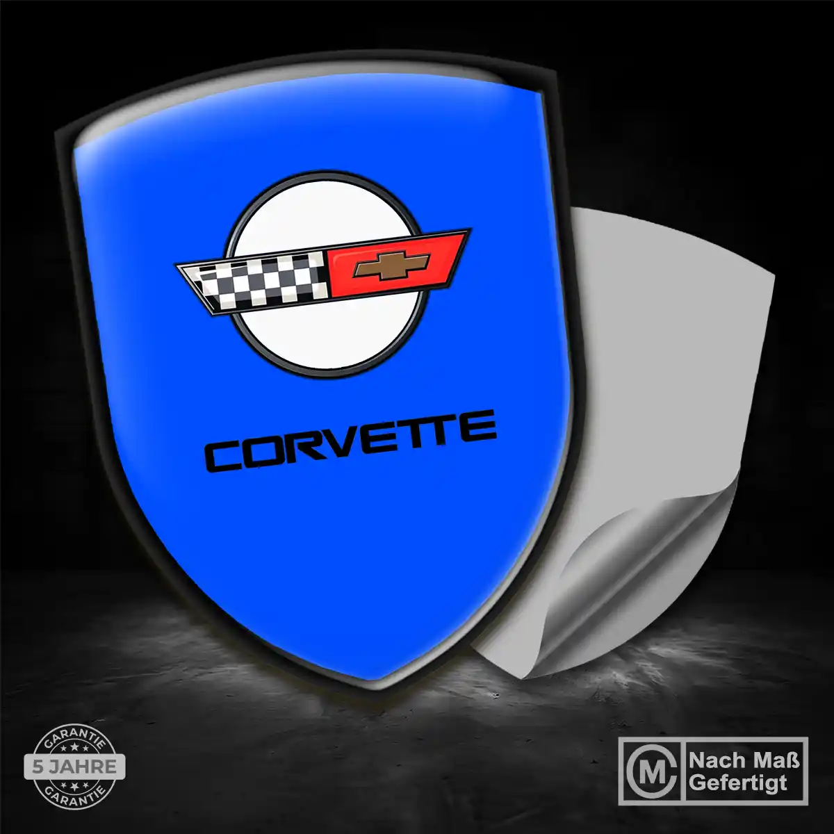 Chevrolet Corvette Aufkleber 3D Gel Embleme Limitierte Auflage