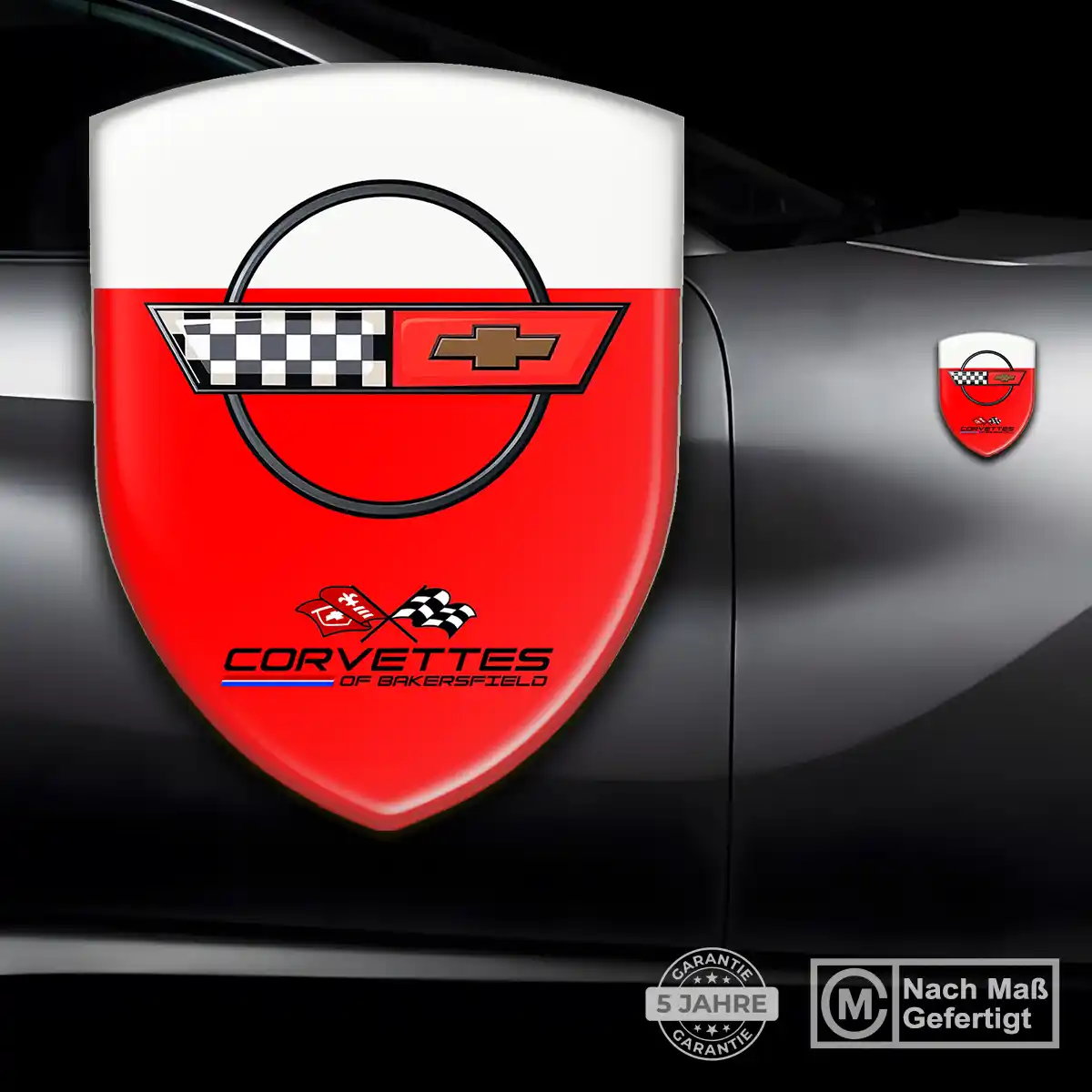 Chevrolet Corvette Aufkleber 3D Gel Silikon Auto Limitierte Auflage