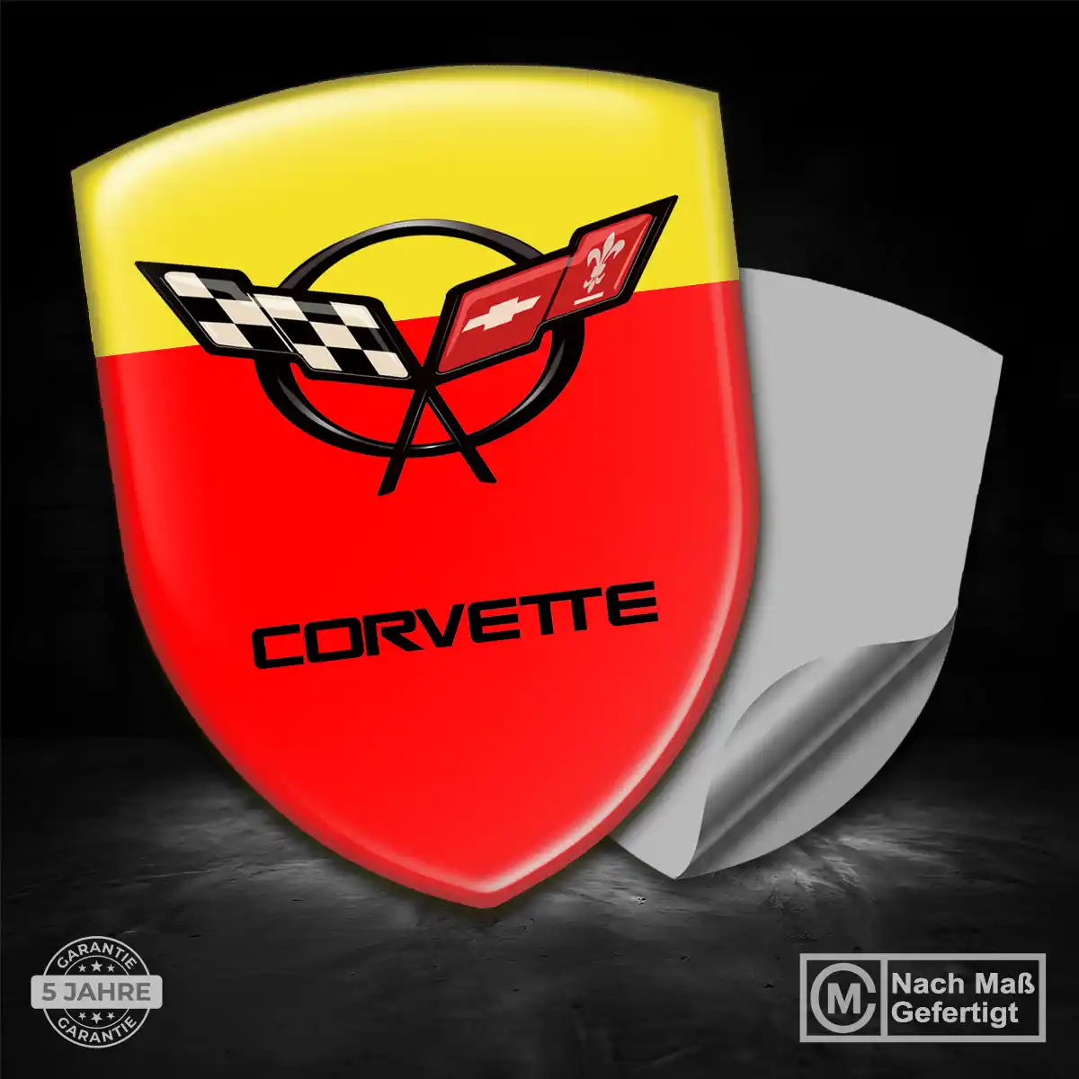 Chevrolet Corvette Aufkleber 3D Gel Silikon Auto Premium-Edition