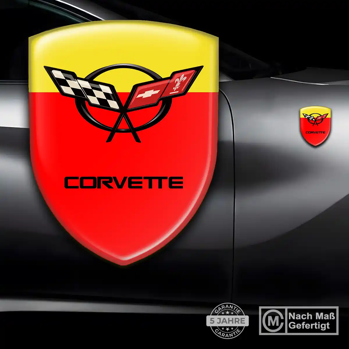 Chevrolet Corvette Aufkleber 3D Gel Silikon Auto Premium-Edition