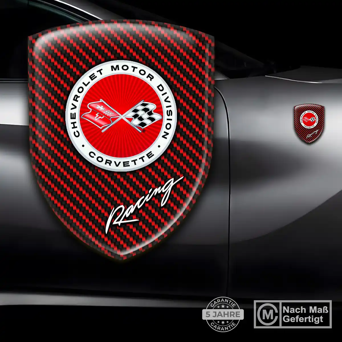 Chevrolet Corvette Aufkleber 3D Gel Silikon Auto Premiumqualität