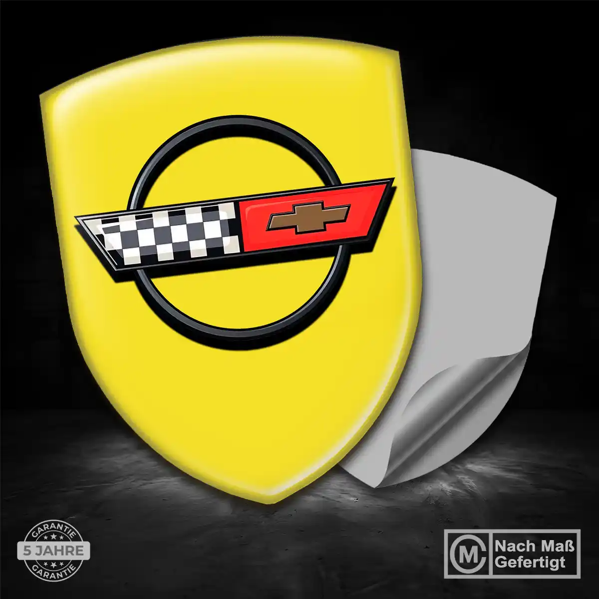 Chevrolet Corvette Aufkleber 3D Gel Silikon Luxus-Edition