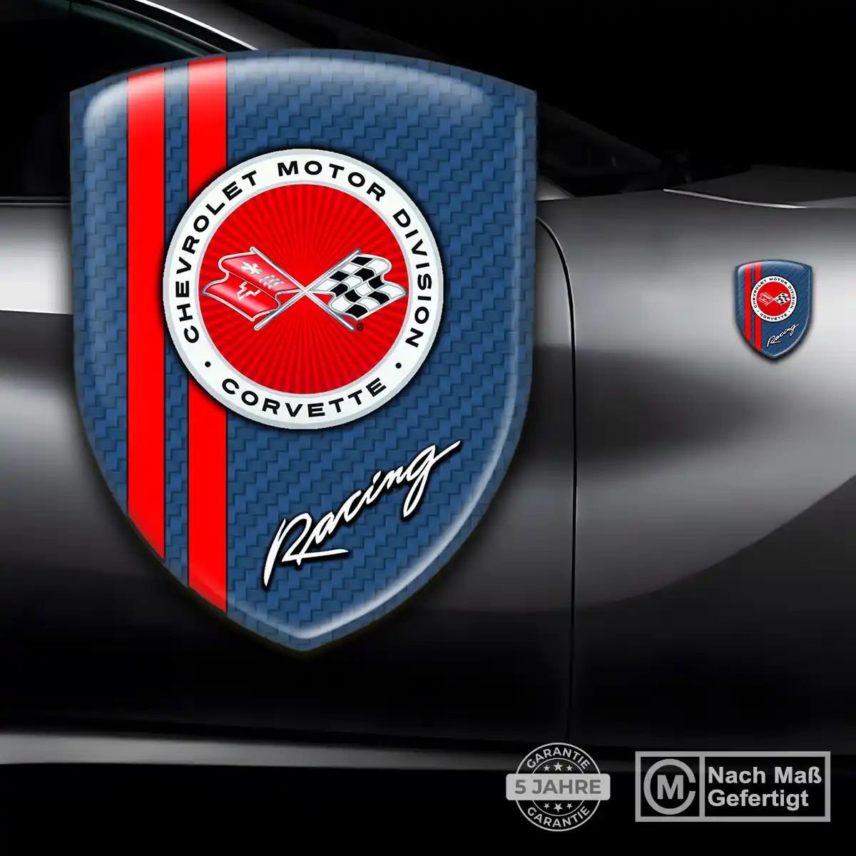 Chevrolet Corvette Aufkleber 3D Gel Silikon Premium-Edition