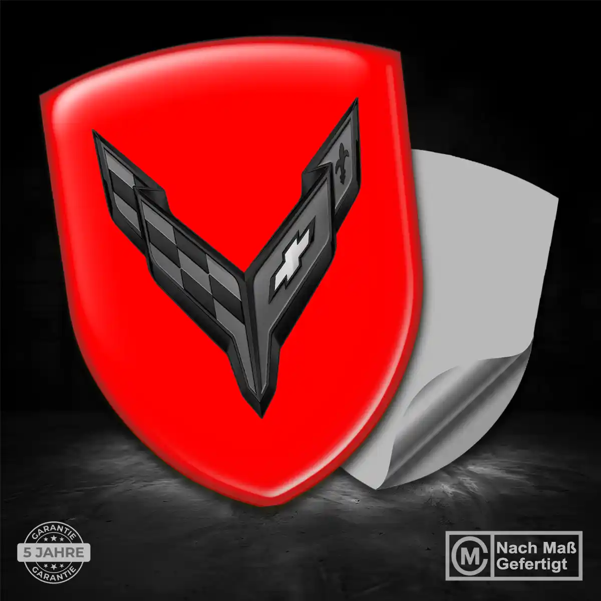 Chevrolet Corvette Aufkleber 3D Gel Wappen Auto Premium-Edition