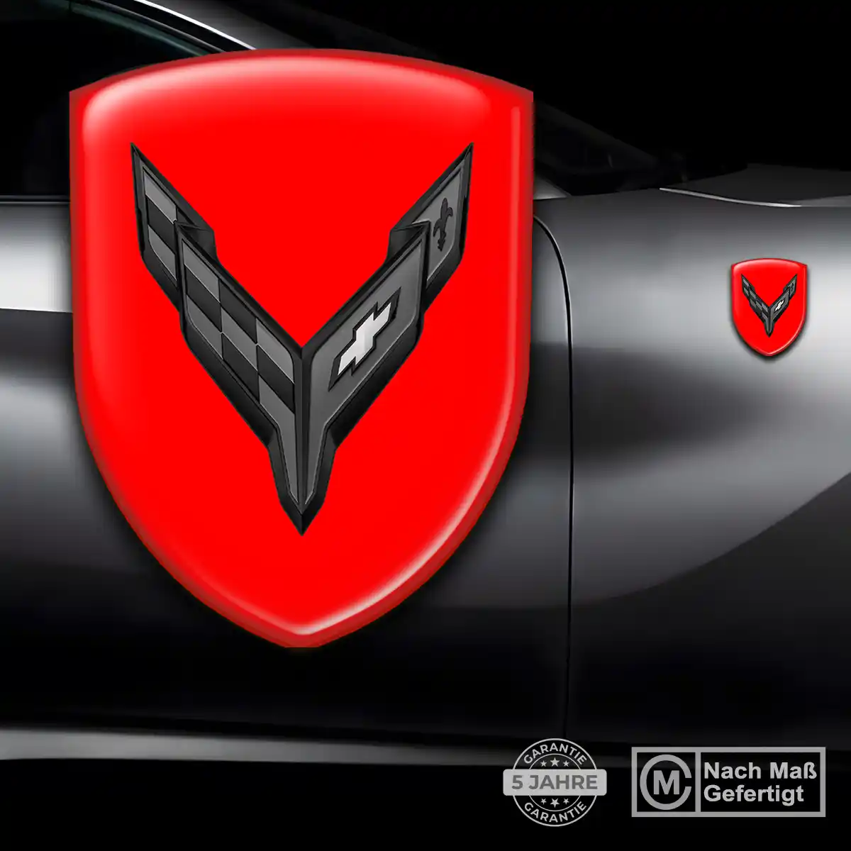Chevrolet Corvette Aufkleber 3D Gel Wappen Auto Premium-Edition