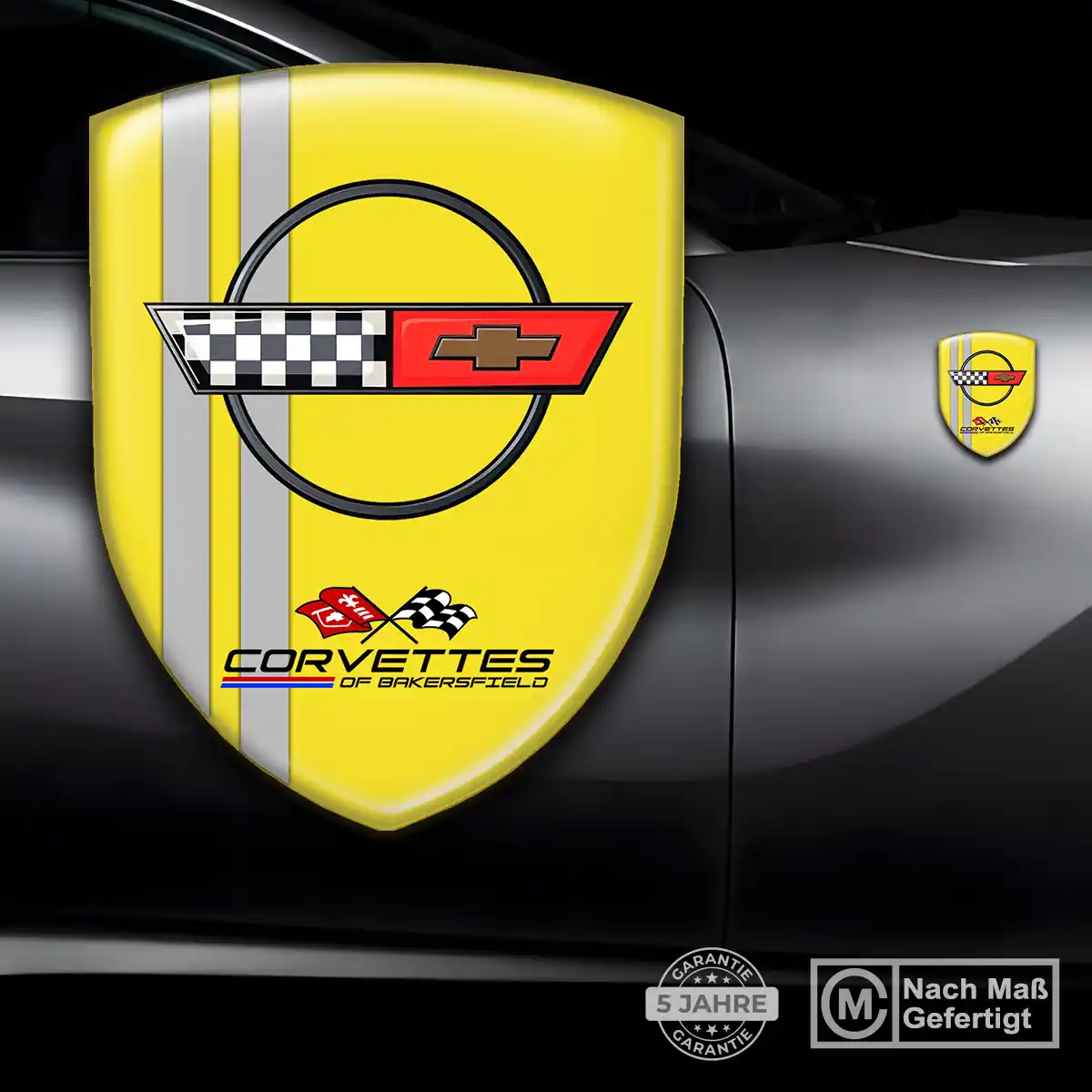 Chevrolet Corvette Aufkleber 3D Gel Wappen Limitierte Auflage