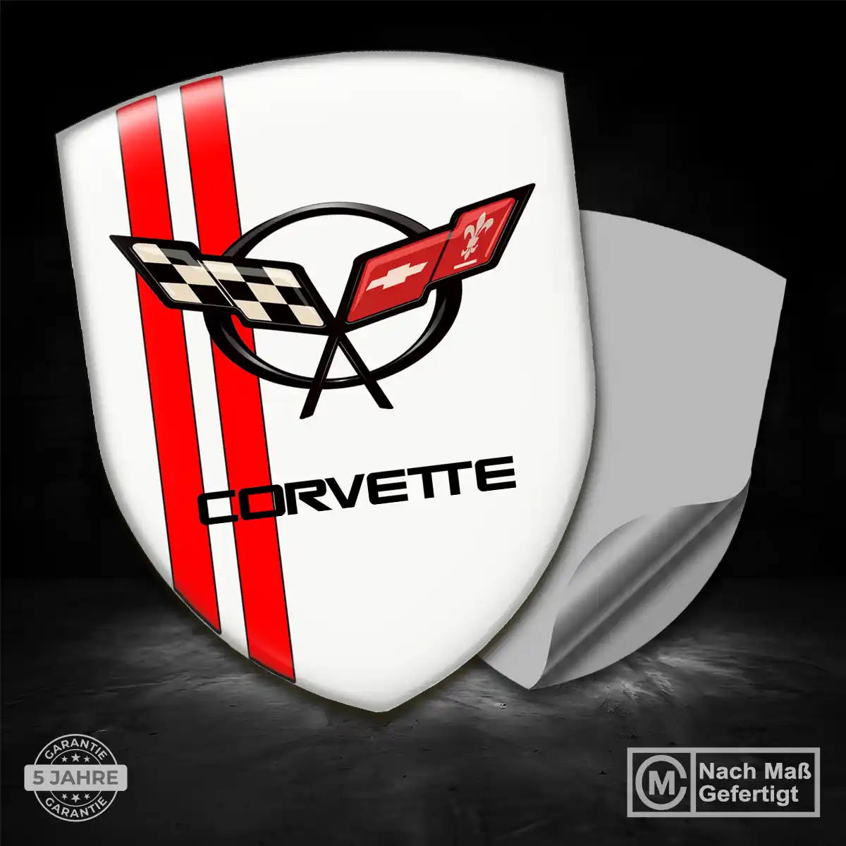Chevrolet Corvette Aufkleber 3D Gel Wappen Luxus-Edition