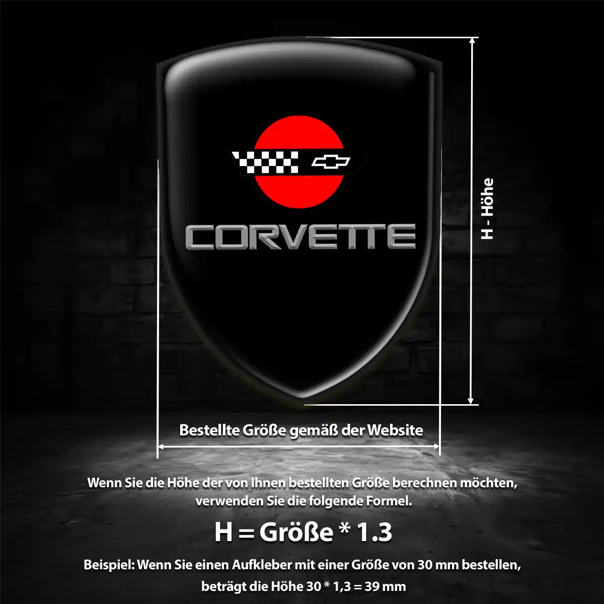 Chevrolet Corvette Aufkleber Auto Limitierte Auflage
