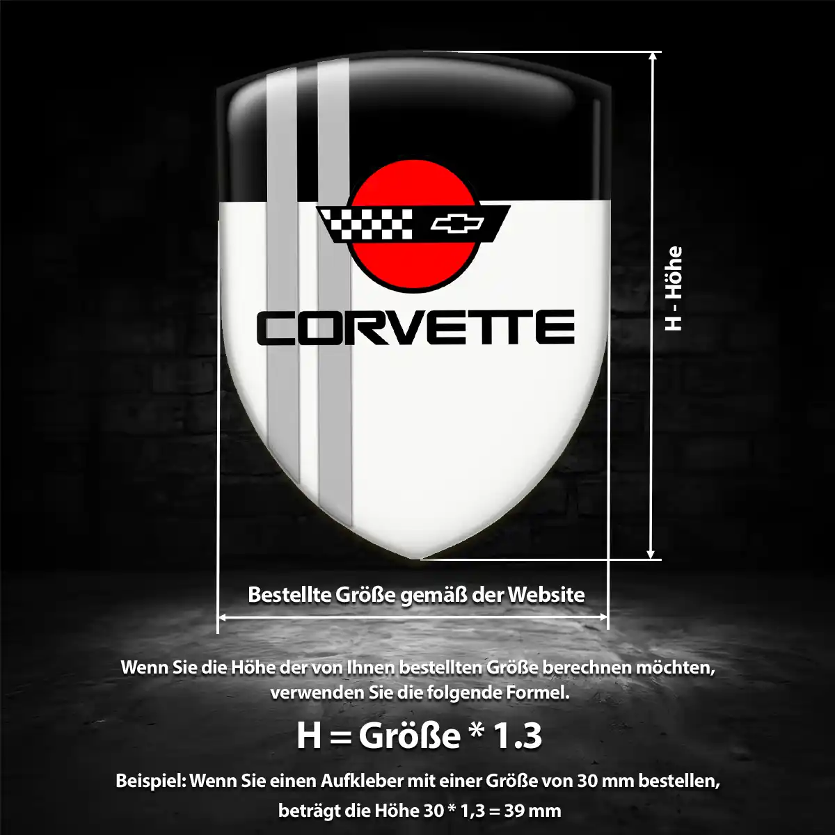 Chevrolet Corvette Aufkleber Auto Premium-Edition