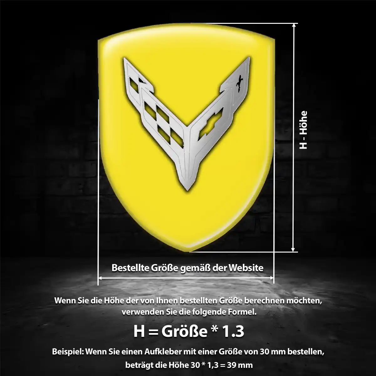 Chevrolet Corvette Aufkleber Emblem Limitierte Auflage