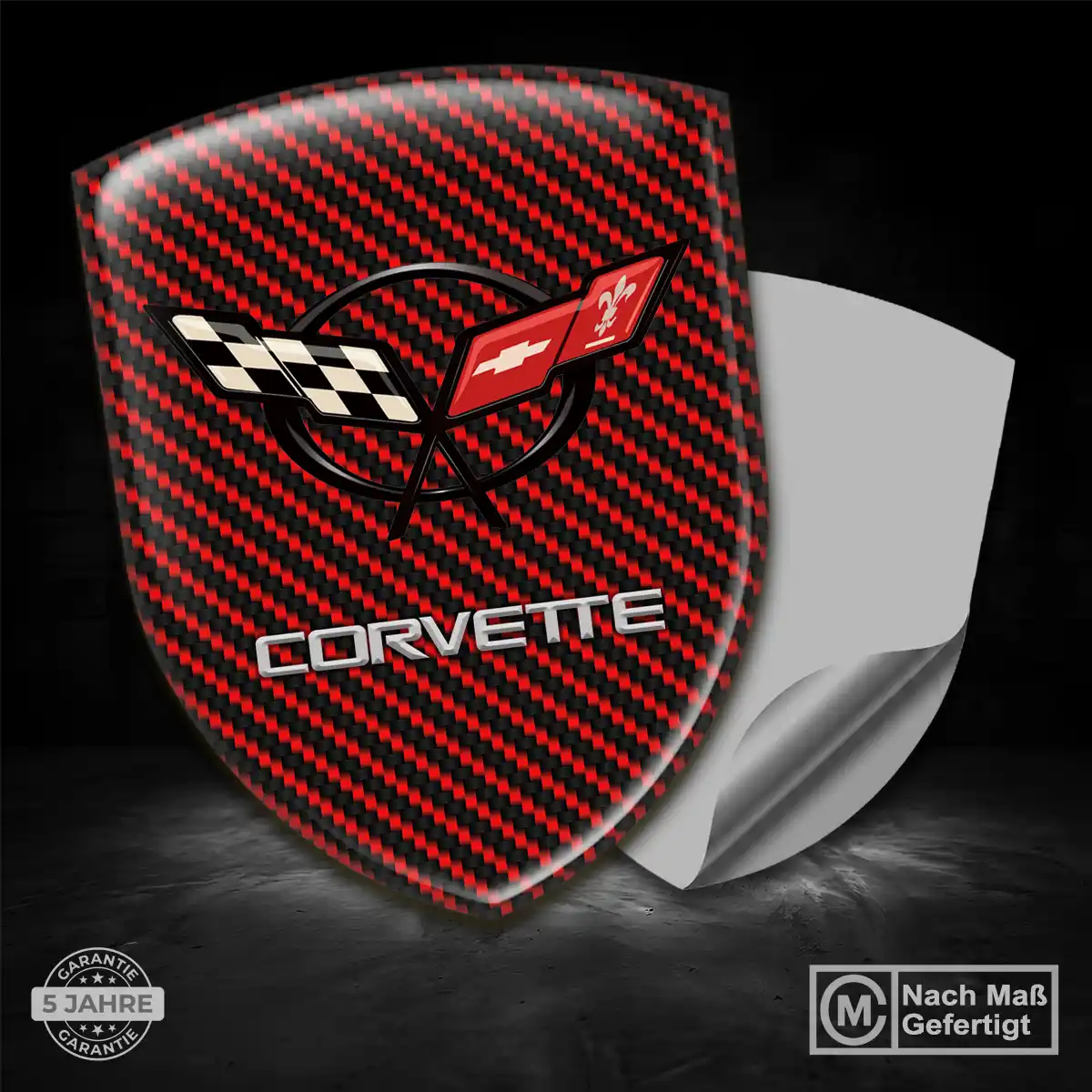 Chevrolet Corvette Aufkleber Emblem Wappen Auto Limitierte Auflage