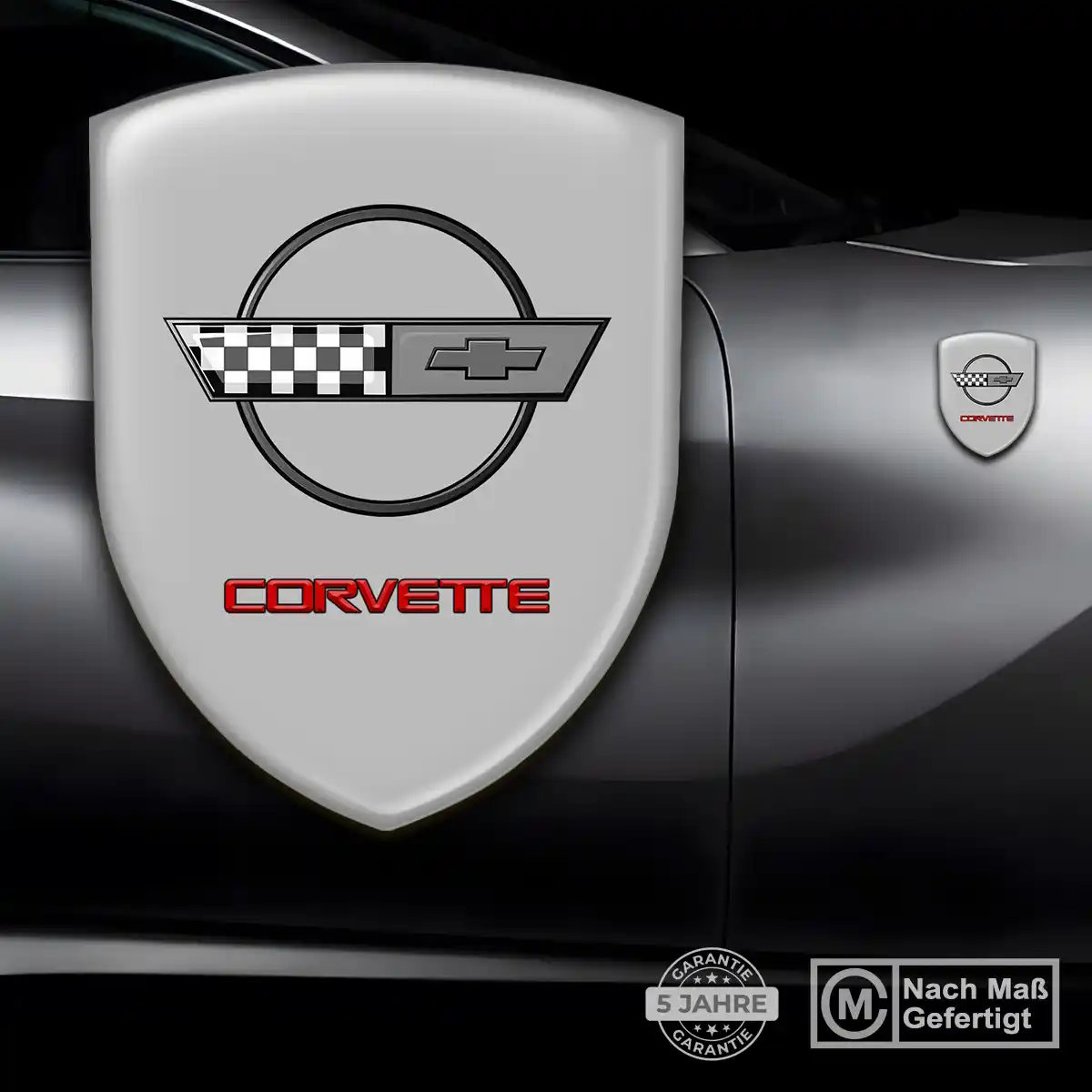 Chevrolet Corvette Aufkleber Emblem Wappen Auto Premium-Edition