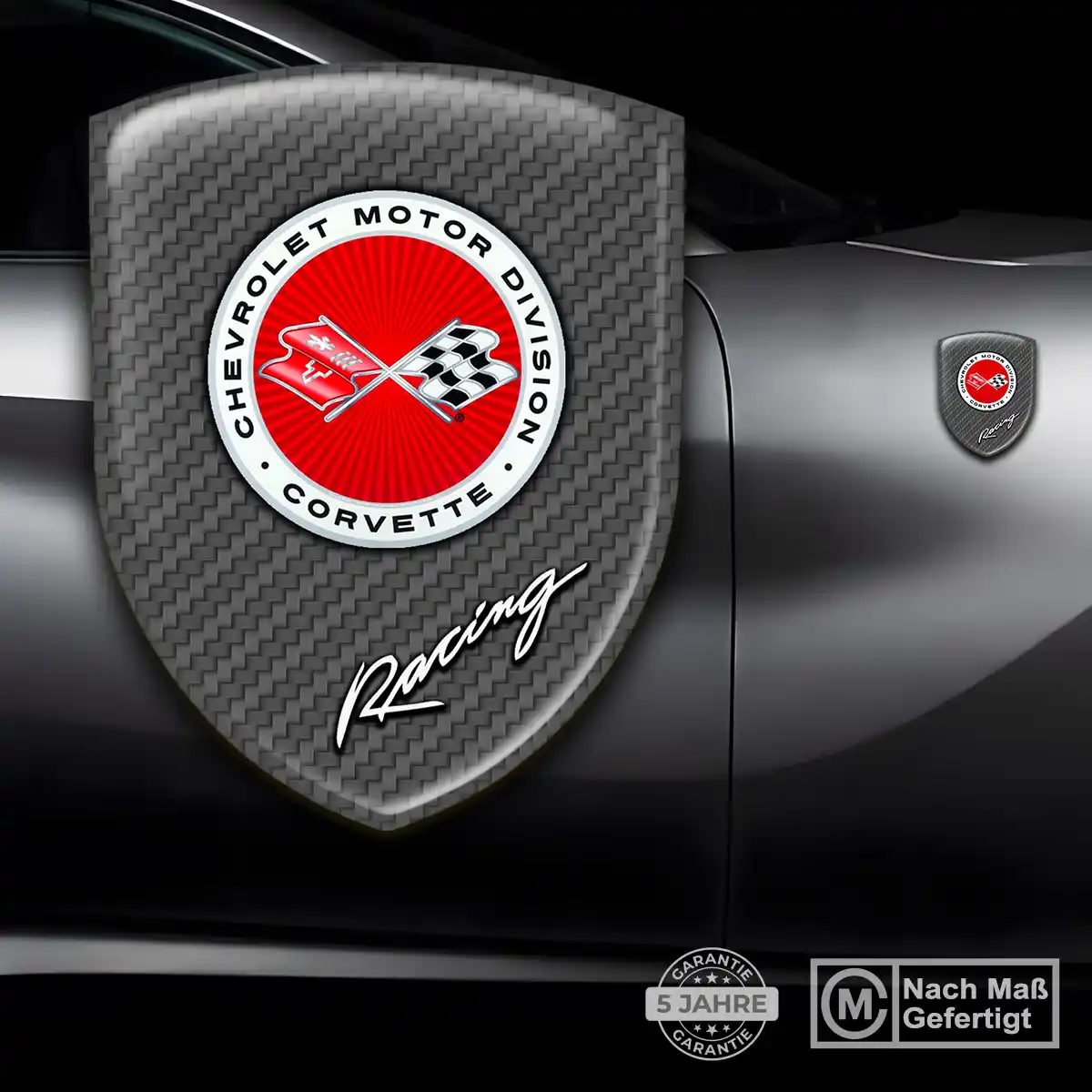 Chevrolet Corvette Aufkleber Emblem Wappen Auto Premiumqualität
