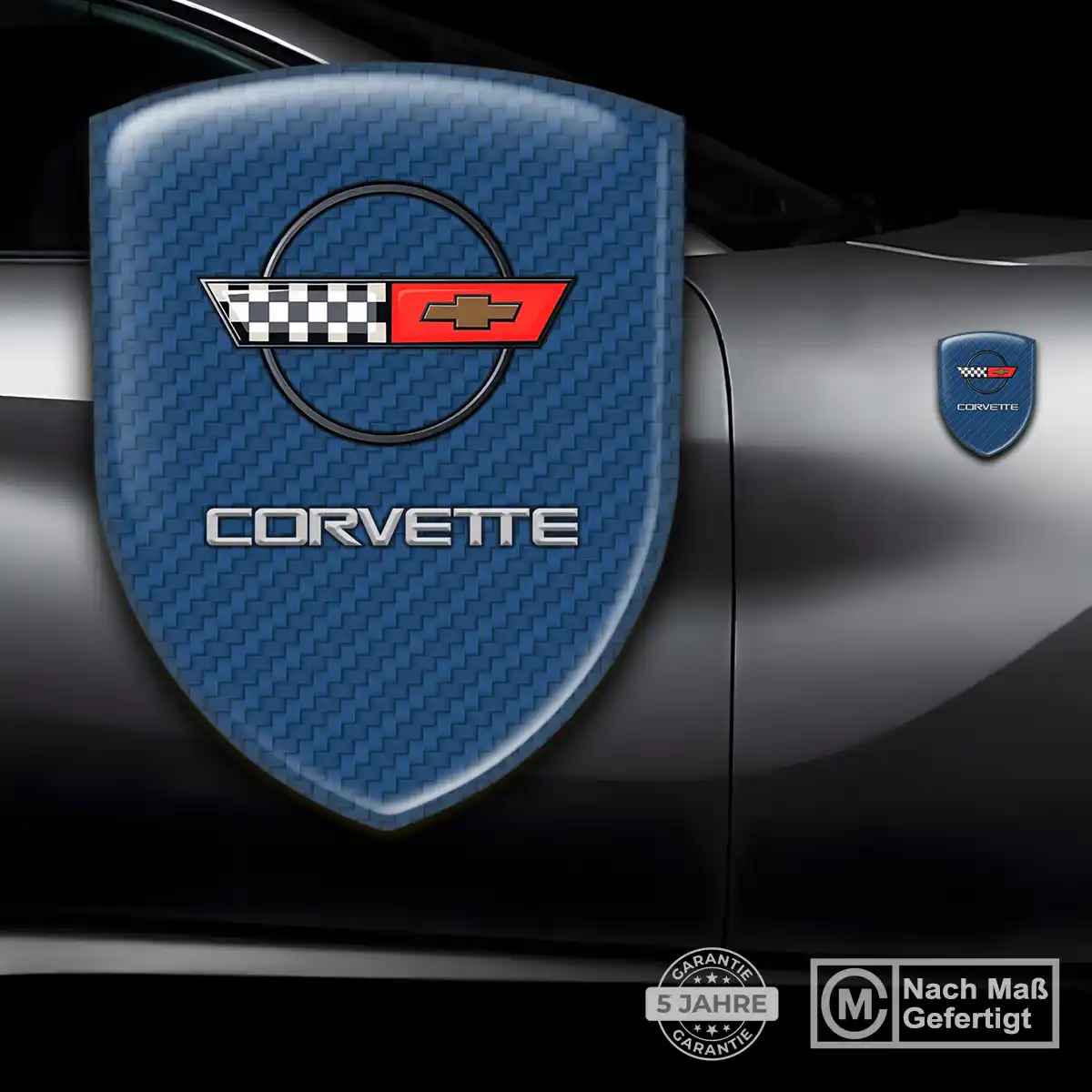 Chevrolet Corvette Aufkleber Emblem Wappen Premium-Edition