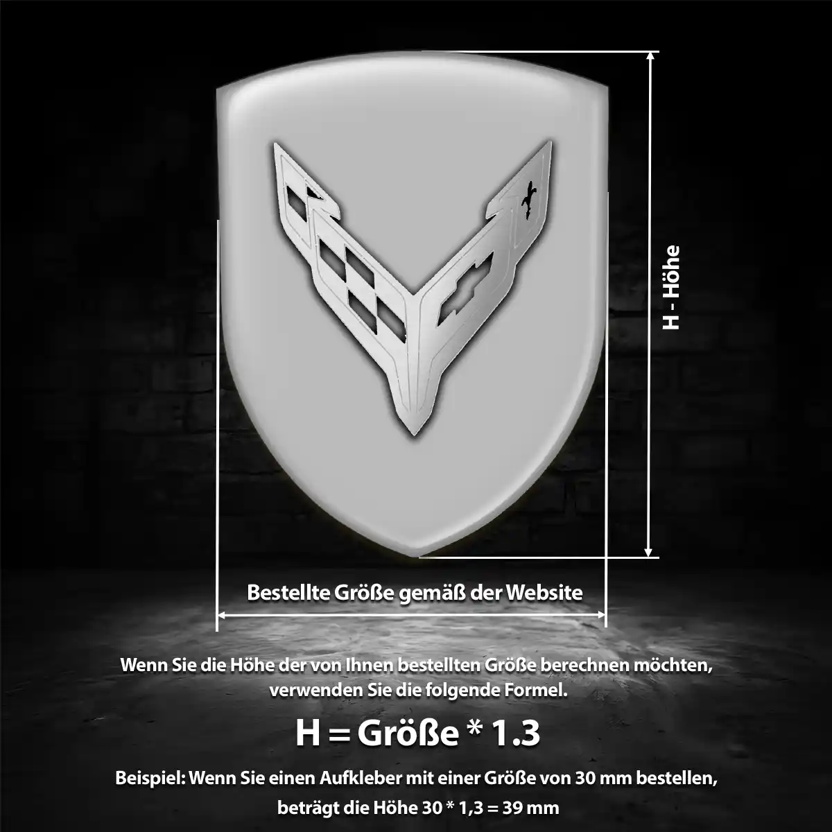 Chevrolet Corvette Aufkleber Embleme Silikon Auto Limitierte Auflage