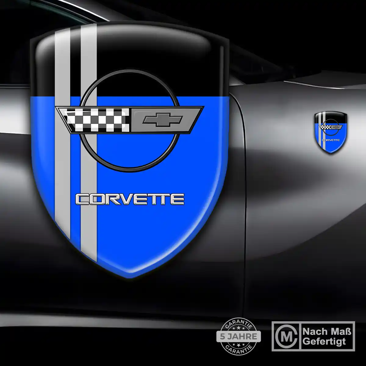 Chevrolet Corvette Aufkleber Embleme Silikon Auto Premiumqualität