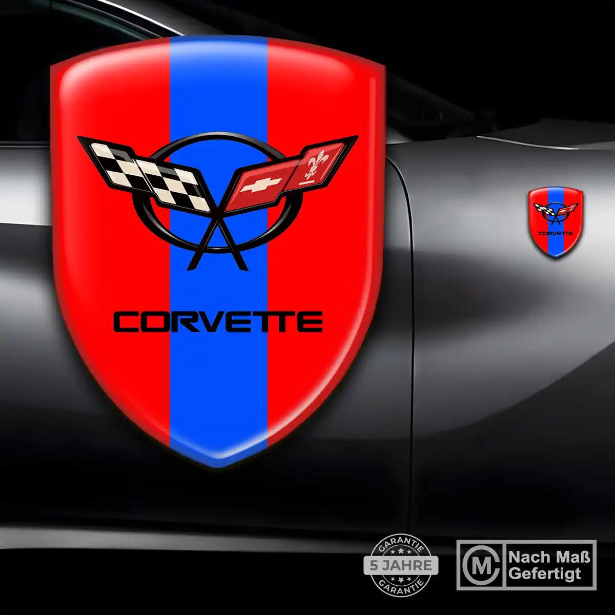 Chevrolet Corvette Aufkleber Embleme Silikon Premium-Edition