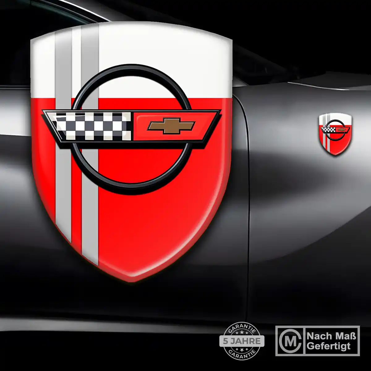 Chevrolet Corvette Aufkleber Embleme Silikon Premiumqualität