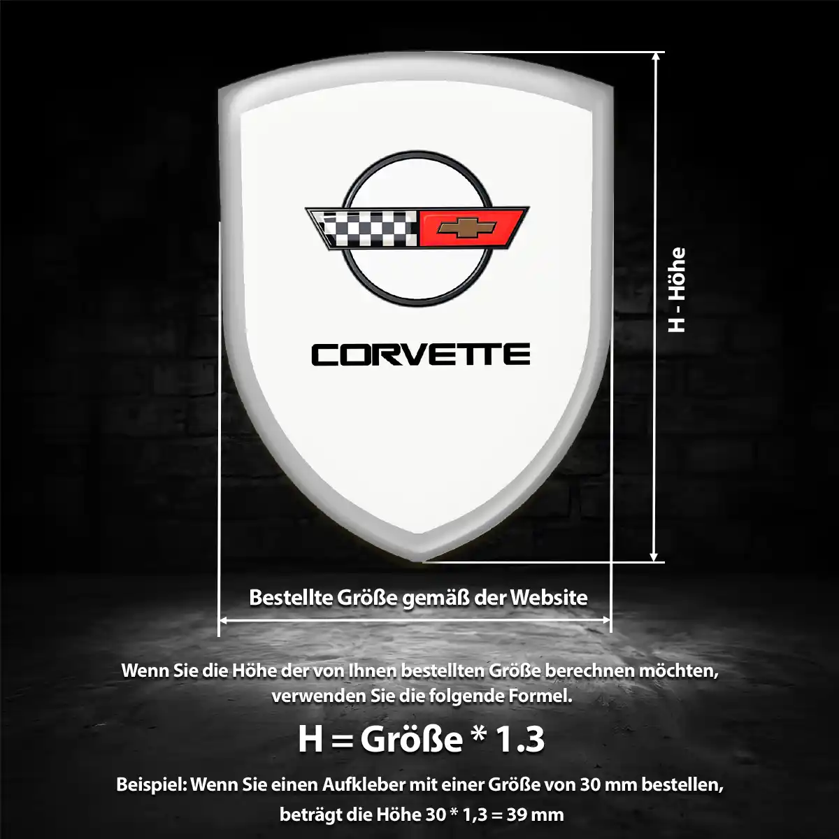 Chevrolet Corvette Aufkleber Limitierte Auflage