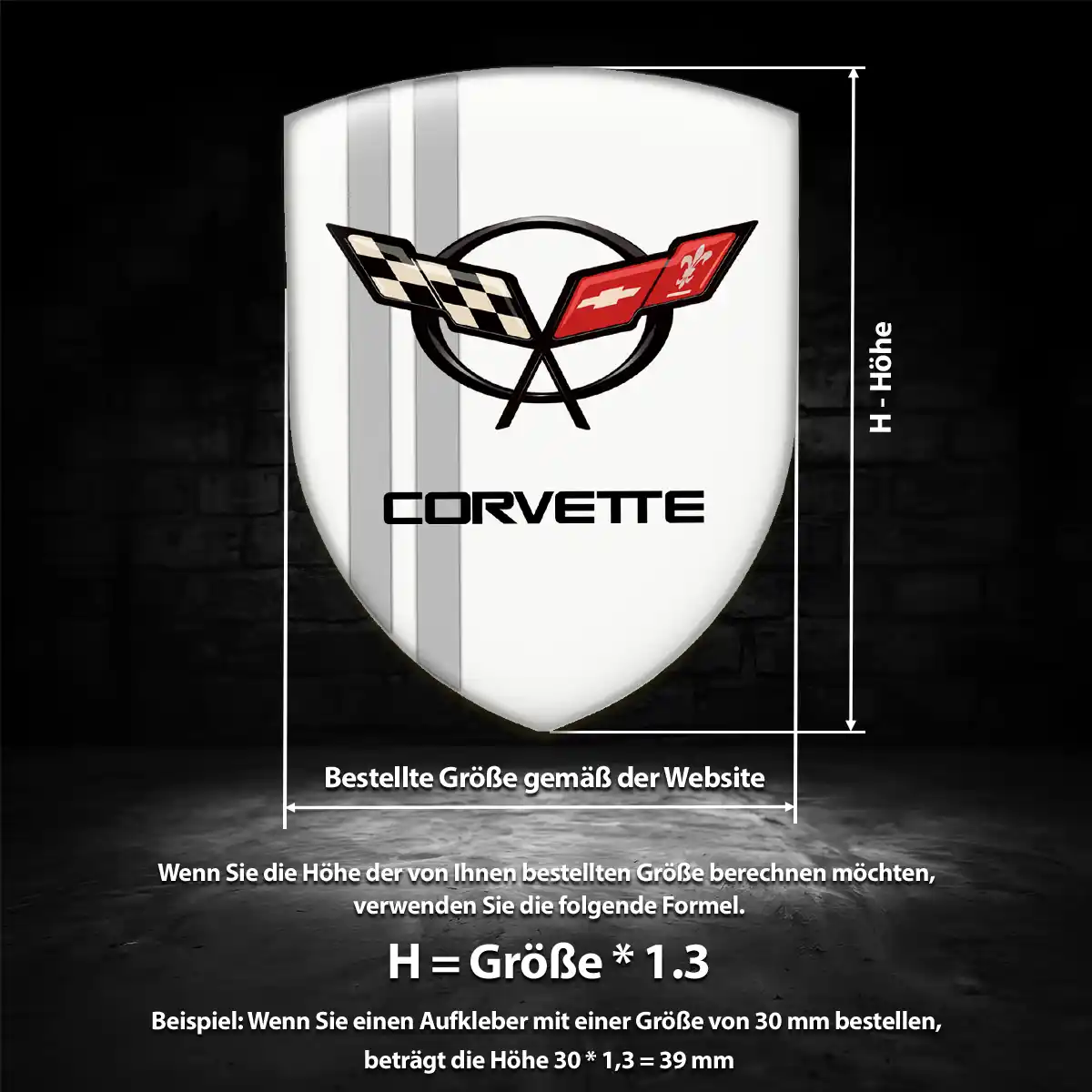 Chevrolet Corvette Aufkleber Luxus-Edition