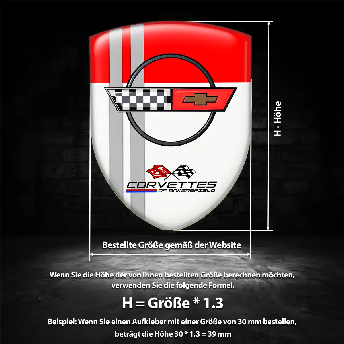 Chevrolet Corvette Aufkleber Premiumqualität