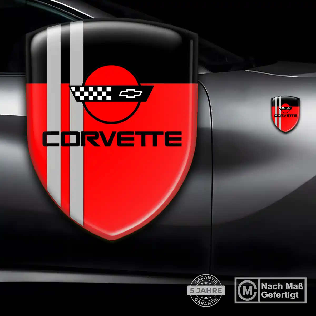 Chevrolet Corvette Aufkleber Silikon Embleme Auto Premium-Edition