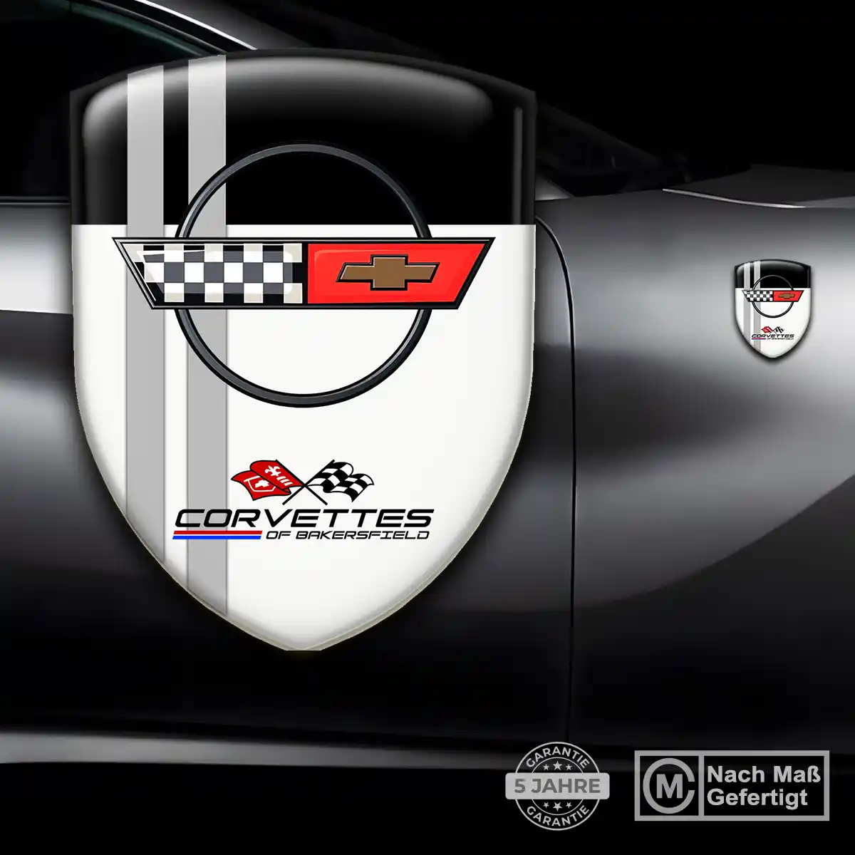 Chevrolet Corvette Aufkleber Wappen Auto Premium-Edition