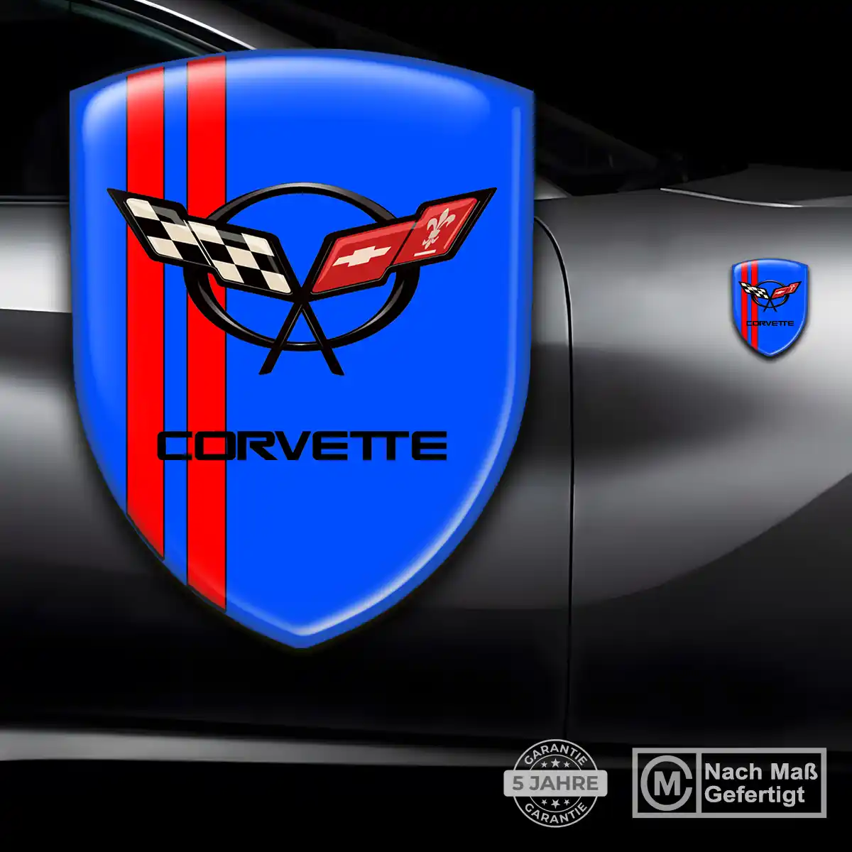 Chevrolet Corvette Aufkleber Wappen Emblem Auto Premium-Edition