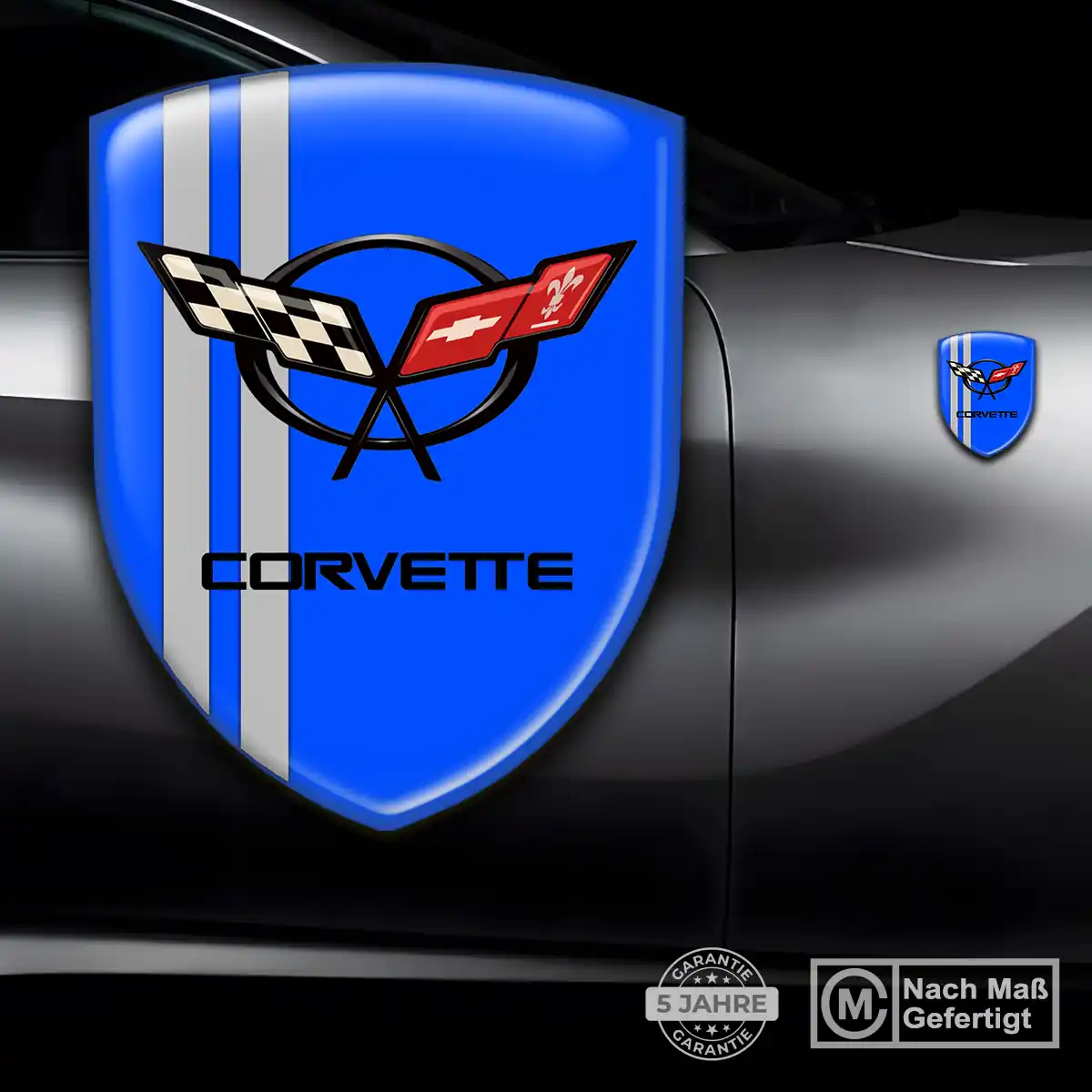 Chevrolet Corvette Aufkleber Wappen Emblem Auto Premiumqualität