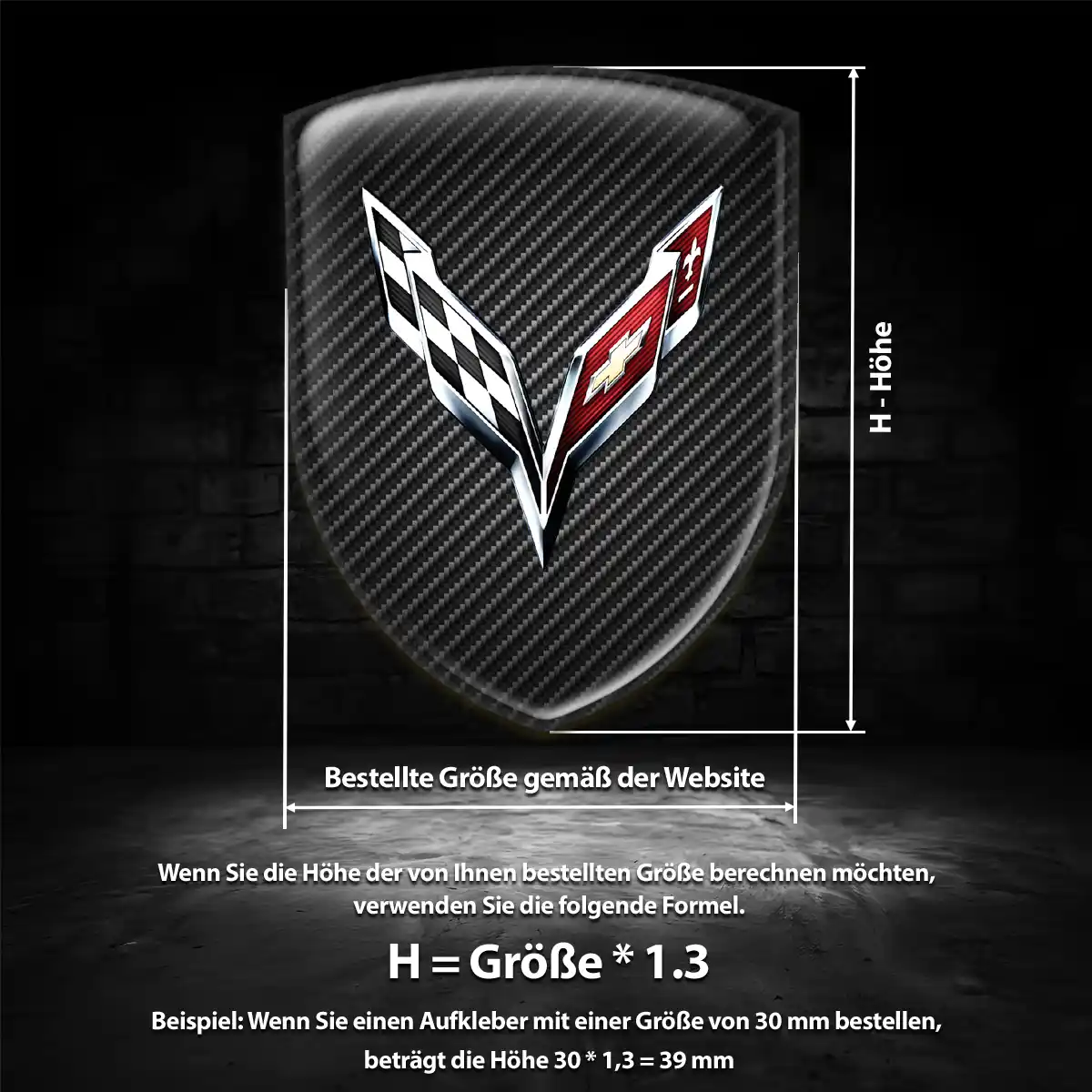 Chevrolet Corvette Emblem Aufkleber Auto Luxus-Edition