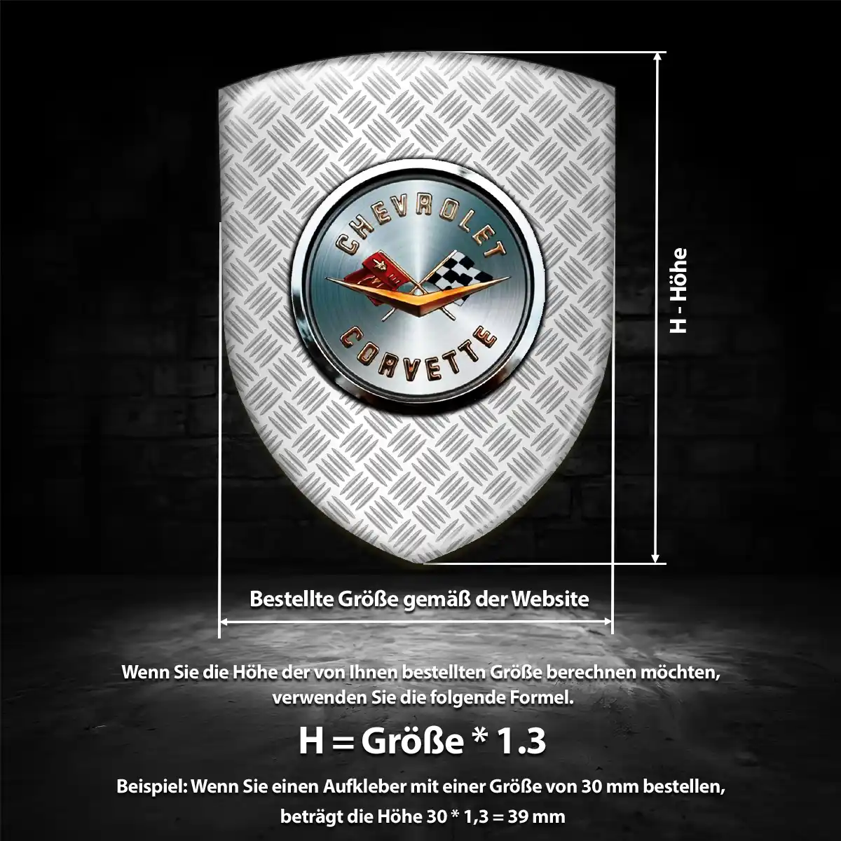 Chevrolet Corvette Emblem Aufkleber Luxus-Edition
