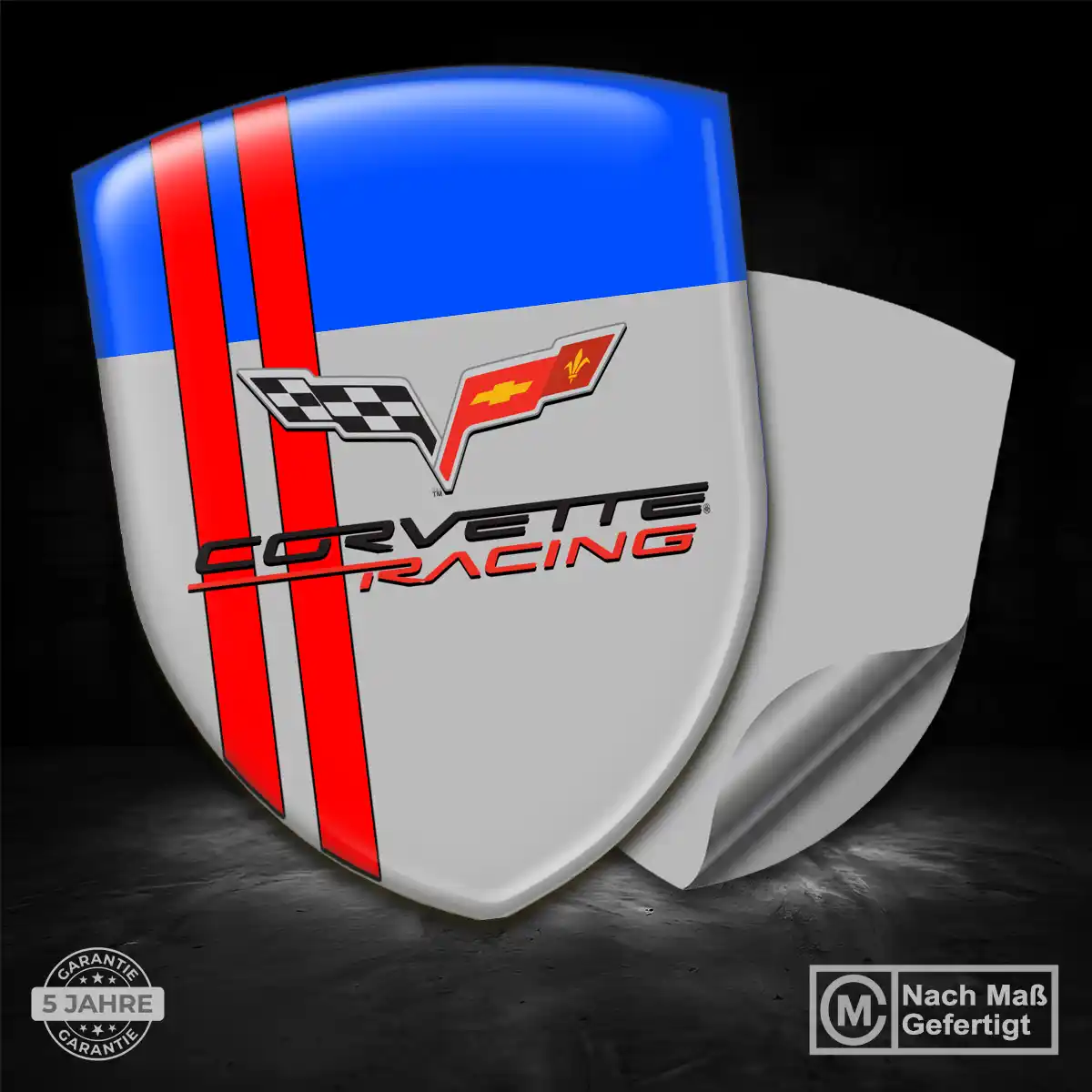 Chevrolet Corvette Emblem Aufkleber Premiumqualität