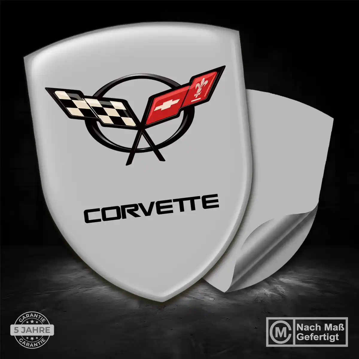 Chevrolet Corvette Emblem Aufkleber Wappen Auto Limitierte Auflage