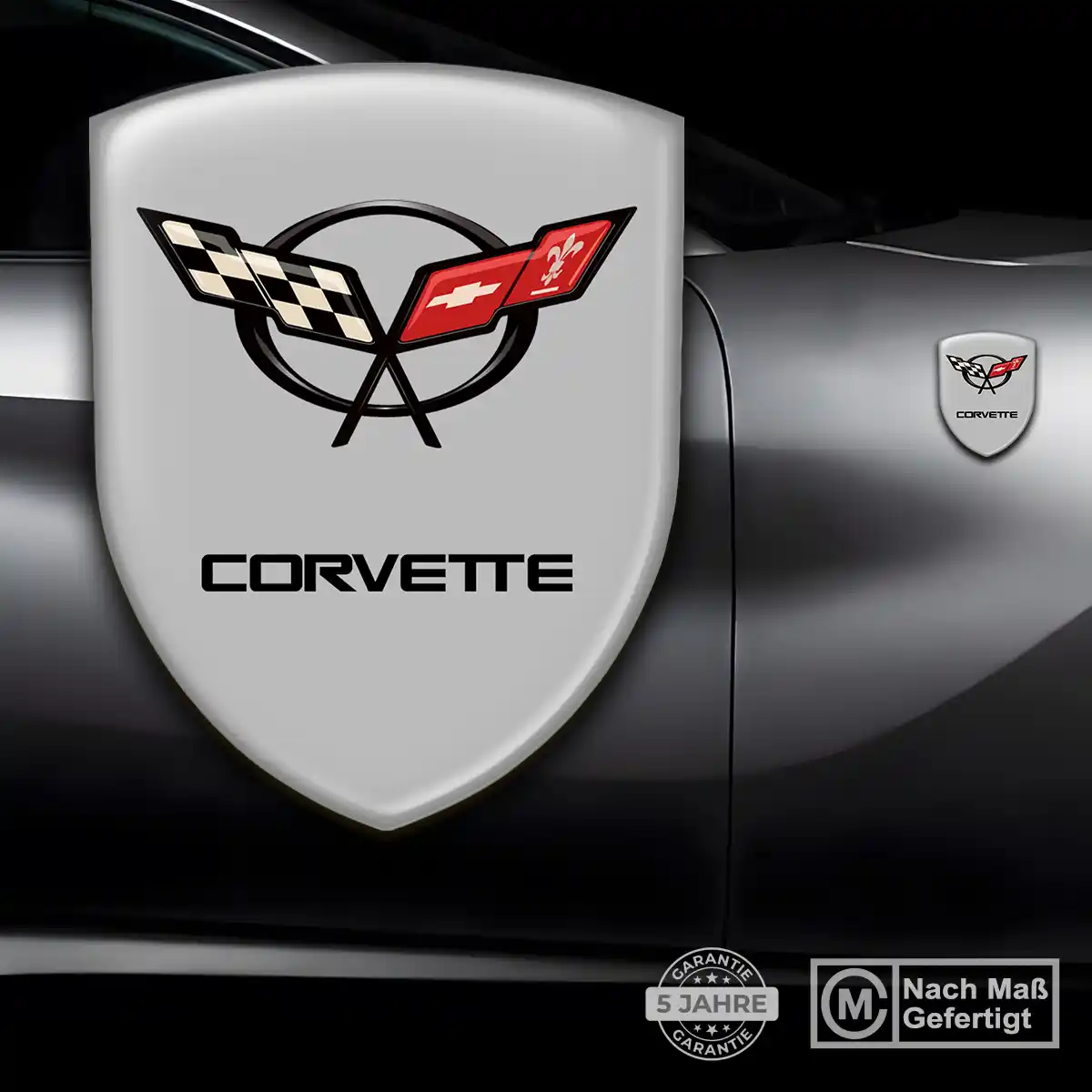 Chevrolet Corvette Emblem Aufkleber Wappen Auto Limitierte Auflage